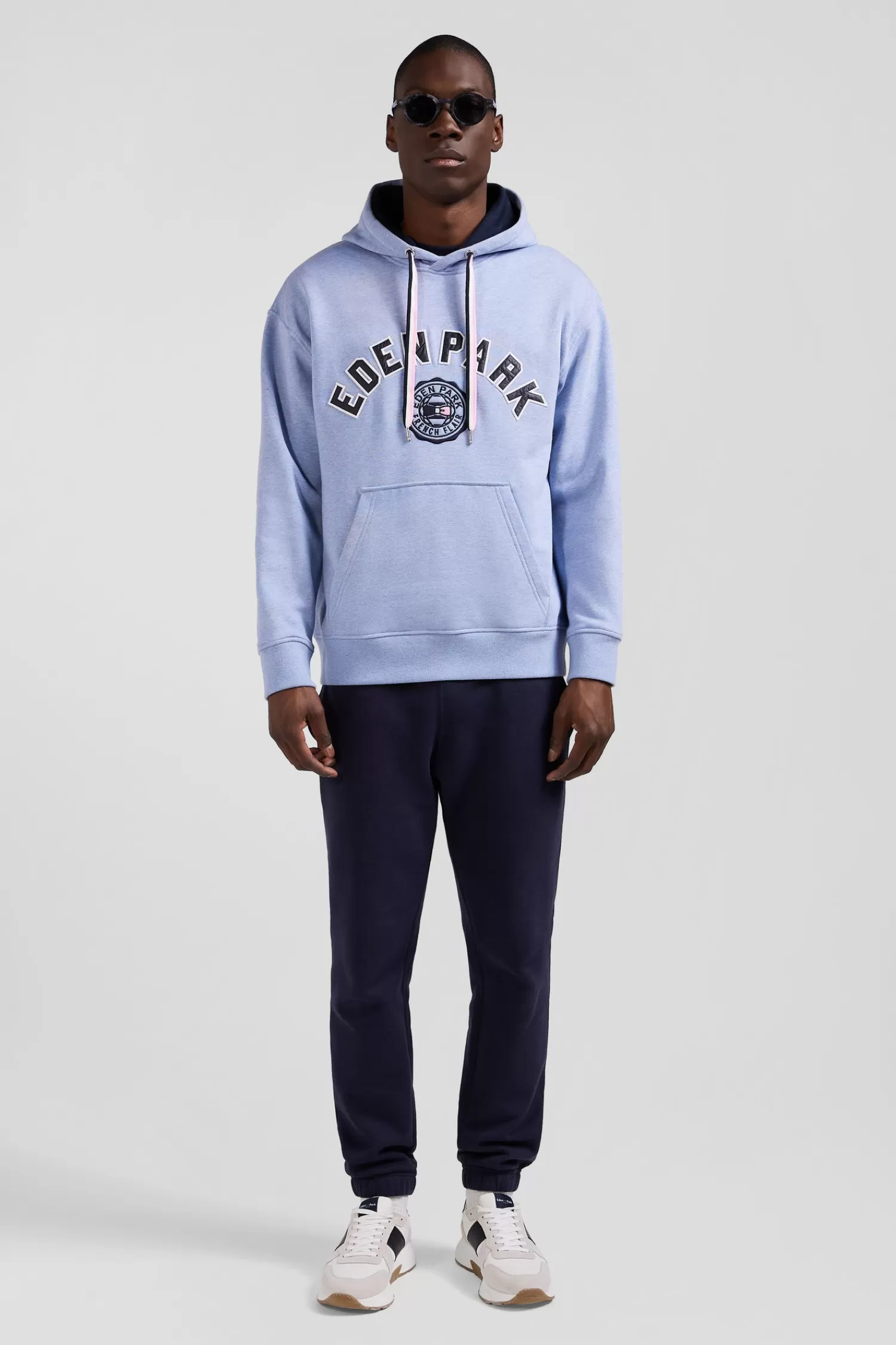 Eden Park Oversize sky blue cotton sweatshirt< Sweatshirts