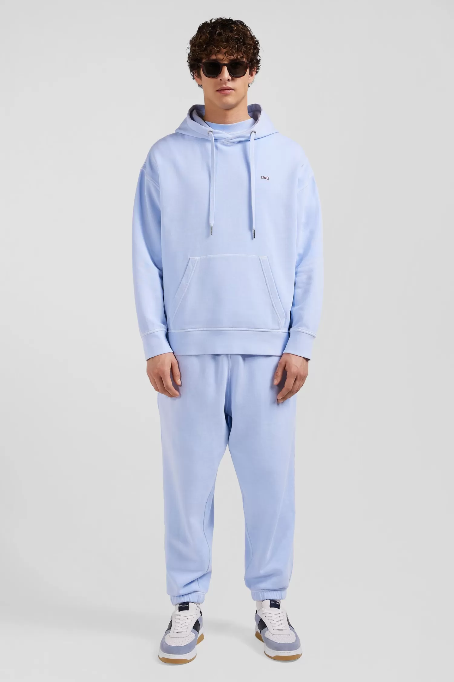 Eden Park Oversize sky blue unisex dyed cotton fleece hoodie<Women Sweatshirts | Sweatshirts