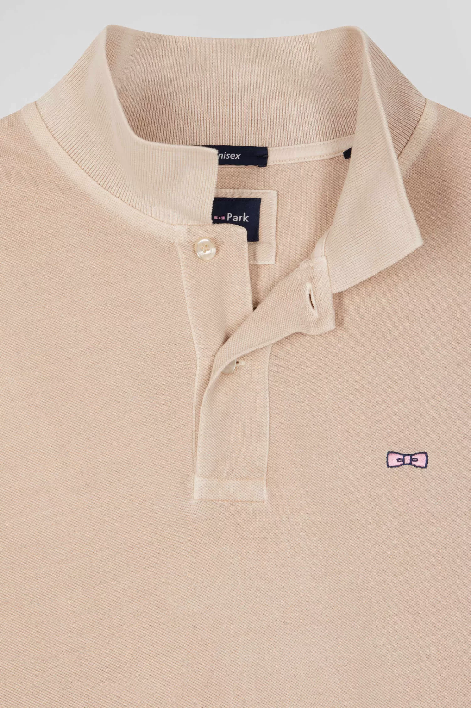 oversized_beige_unisex_shortsleeved_cotton_piqu_polo_shirt_10.webp Eden Park Oversized beige unisex short-sleeved cotton piqué polo shirt<Women Polos | Polos