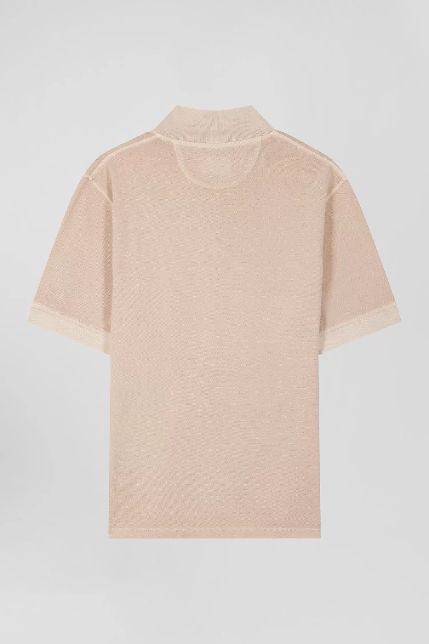 oversized_beige_unisex_shortsleeved_cotton_piqu_polo_shirt_5.webp Eden Park Oversized beige unisex short-sleeved cotton piqué polo shirt<Women Polos | Polos