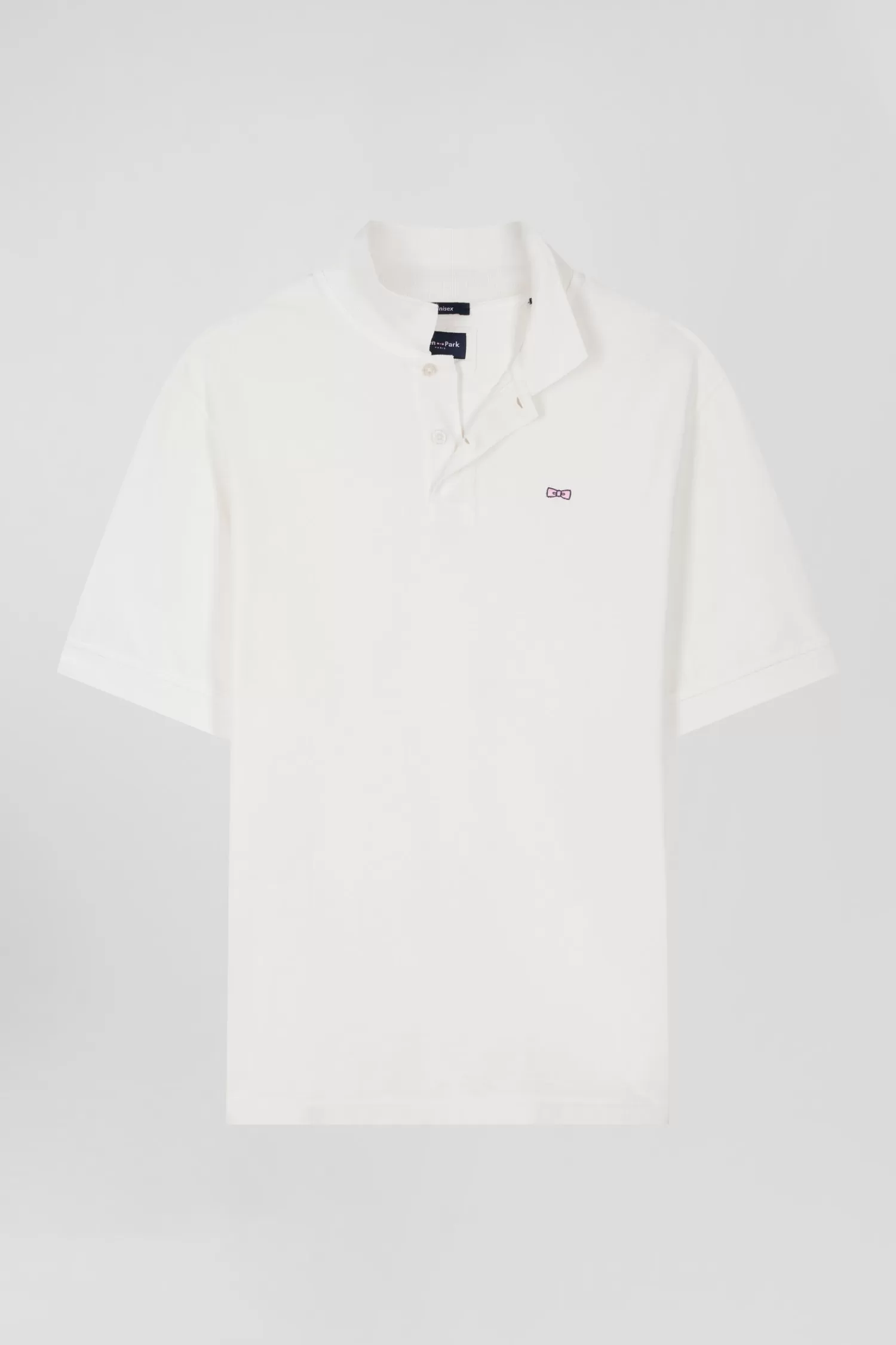 Eden Park Oversized ecru unisex short-sleeved cotton piqué polo shirt<Women Polos | Polos