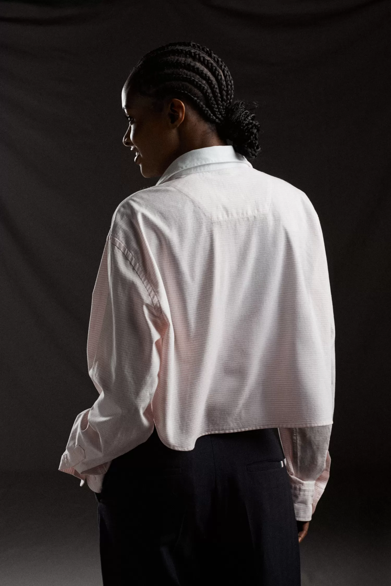 Eden Park PAP'Atelier cropped pink and white striped cotton shirt<Women Shirts | Shirts