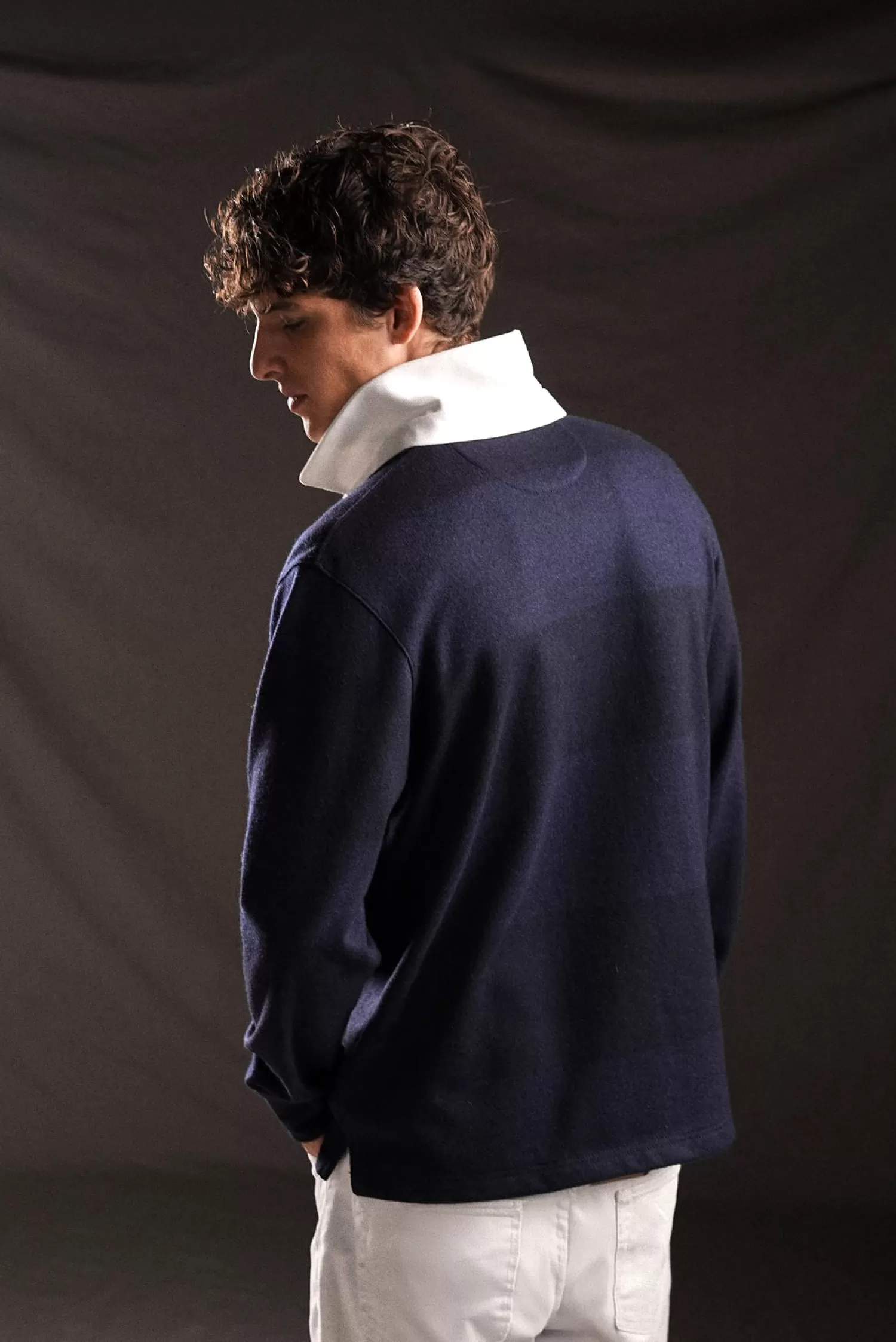 Eden Park PAP'Atelier rugby shirt in navy striped knit< Rugby Shirts