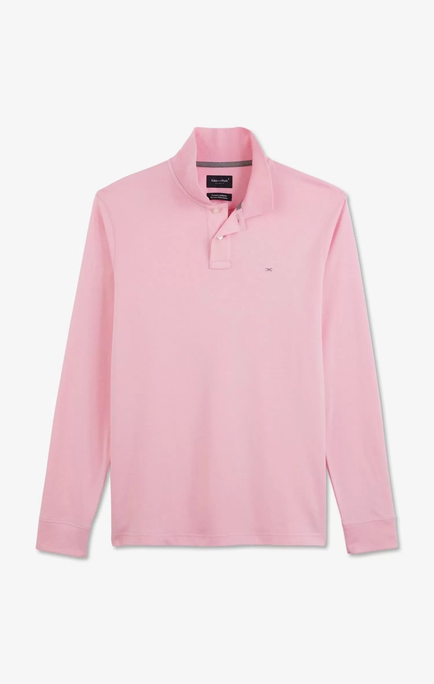 Eden Park Pink cotton polo with contrasting neck< Polos