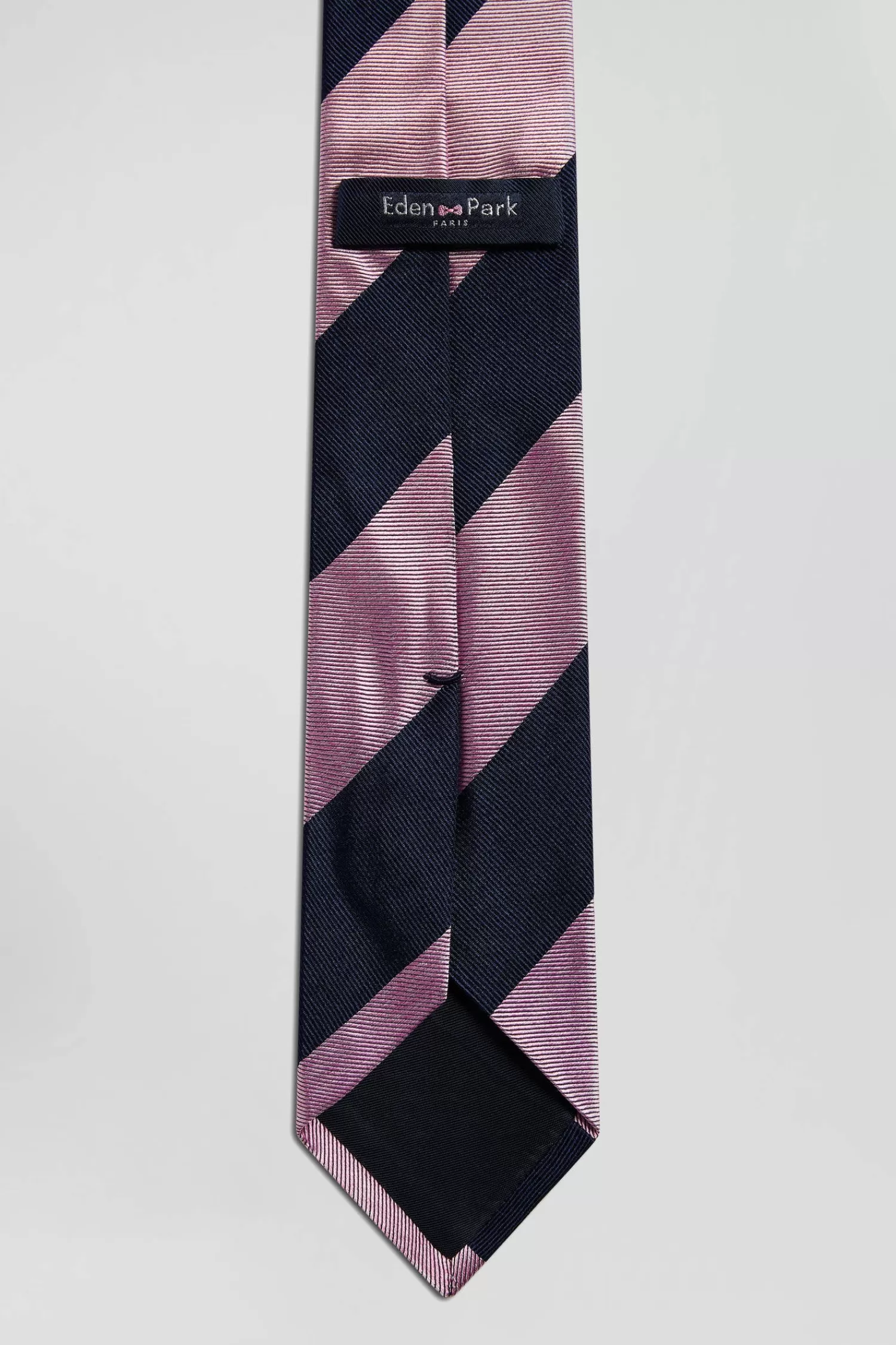pink_silk_tie_with_large_stripes_2.webp Eden Park Pink silk tie with large stripes< Ties And Bow Ties