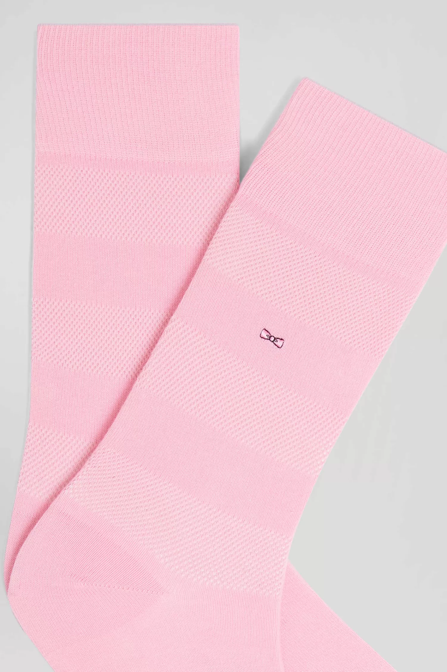Eden Park Pink socks with knit plays in stretch cotton<Women Accessories | Socks