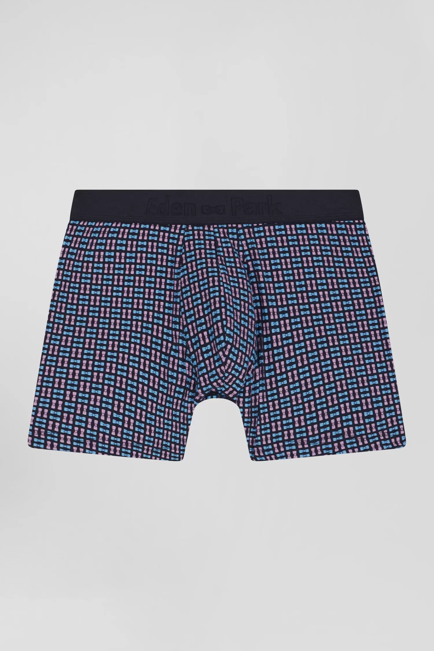 Eden Park Pink stretch cotton boxers with micro patterns< Underwear