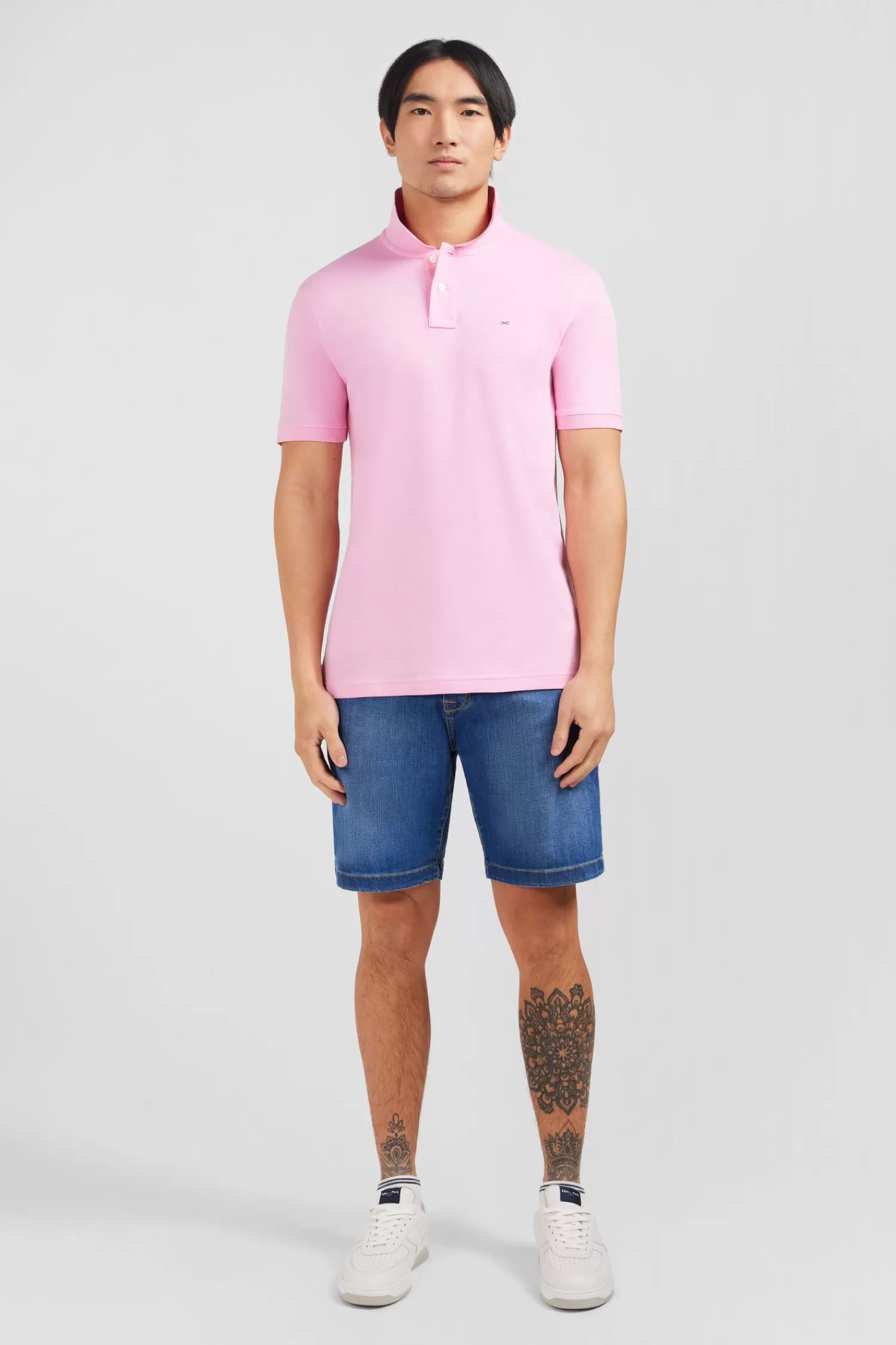 Eden Park Pink stretch pima cotton polo< Polos