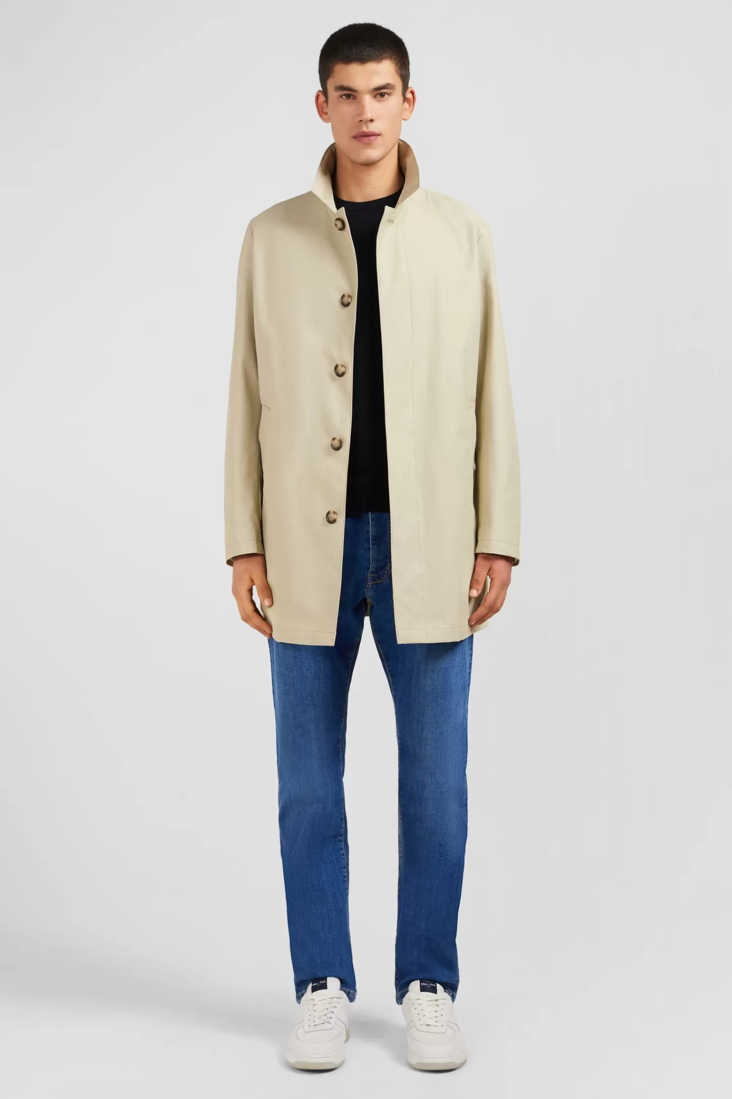 Eden Park Plain beige raincoat< Coats And Jackets
