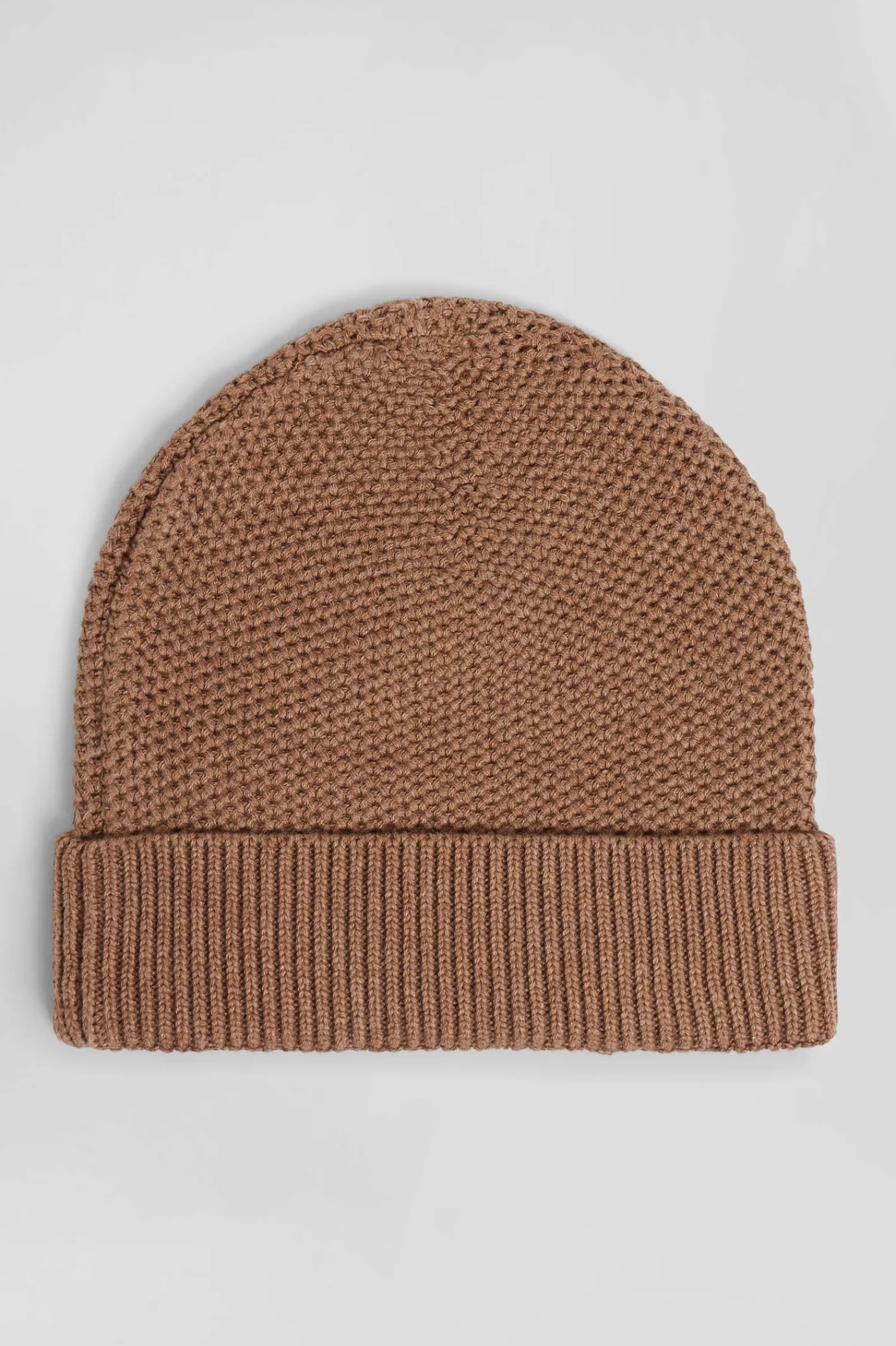 plain_camel_cotton_beanie_with_bow_tie_embroidery_2.webp Eden Park Plain camel cotton beanie with bow tie embroidery<Kids Kids