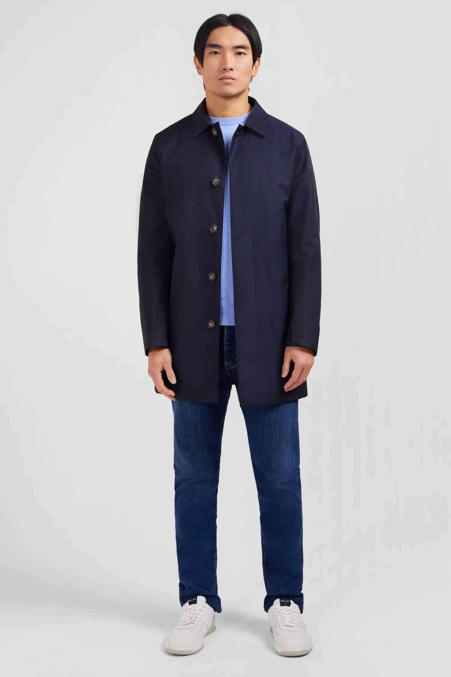 Eden Park Plain navy raincoat< Coats And Jackets