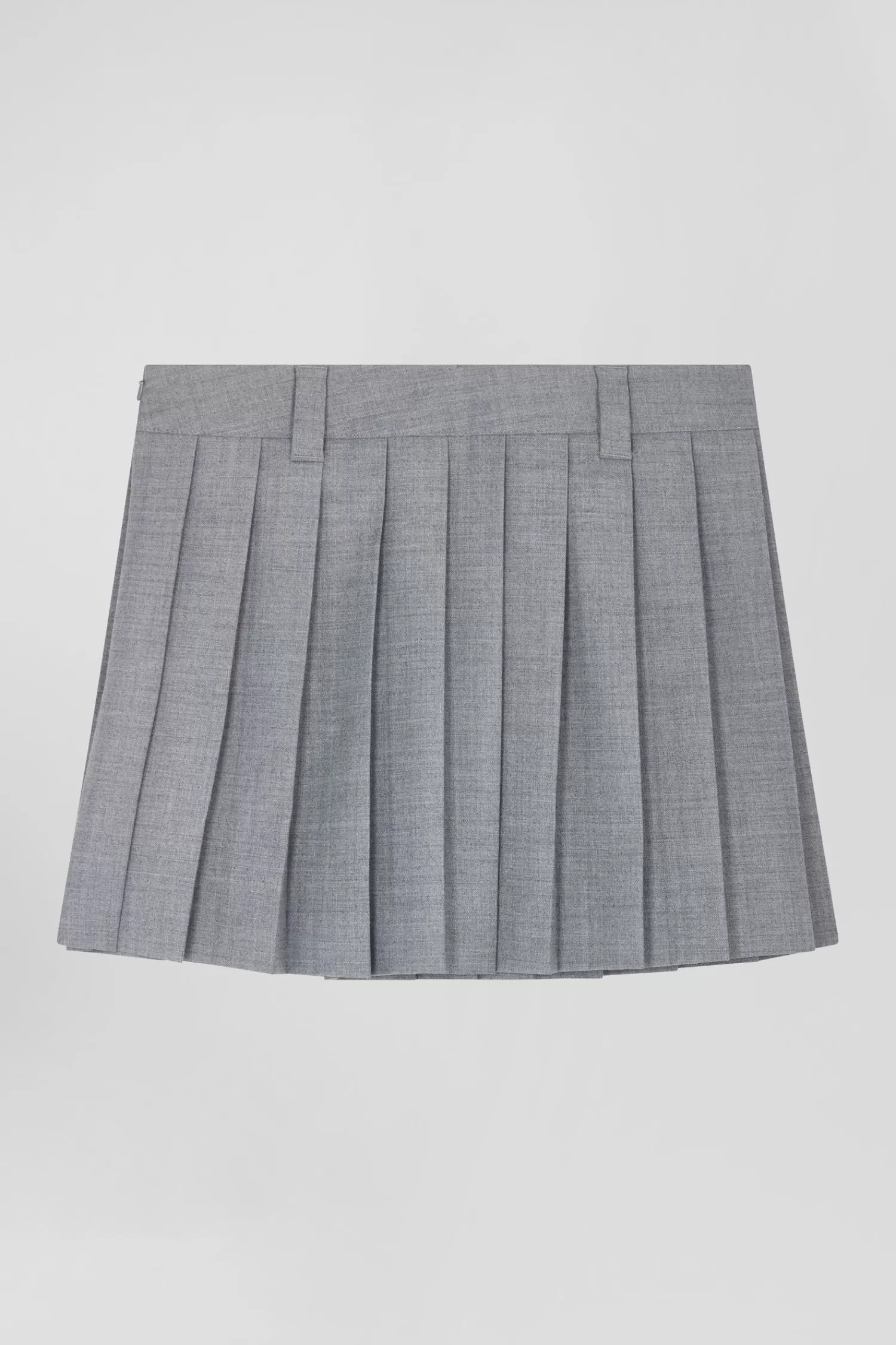 Eden Park Pleated grey blended wool skirt<Women Dresses And Skirts