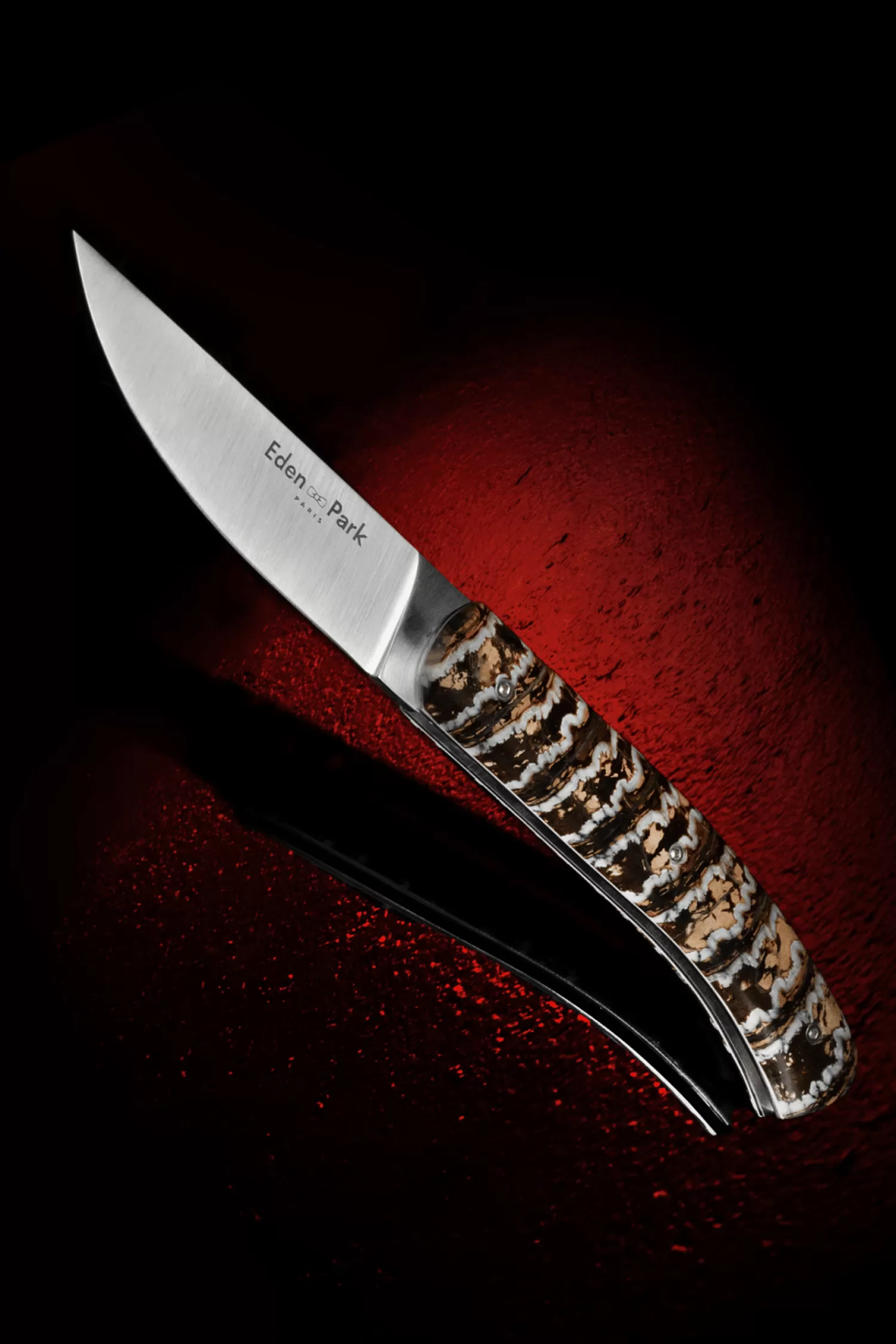 Eden Park Pocket knife with beige Mammoth Molar handle< Cutlery