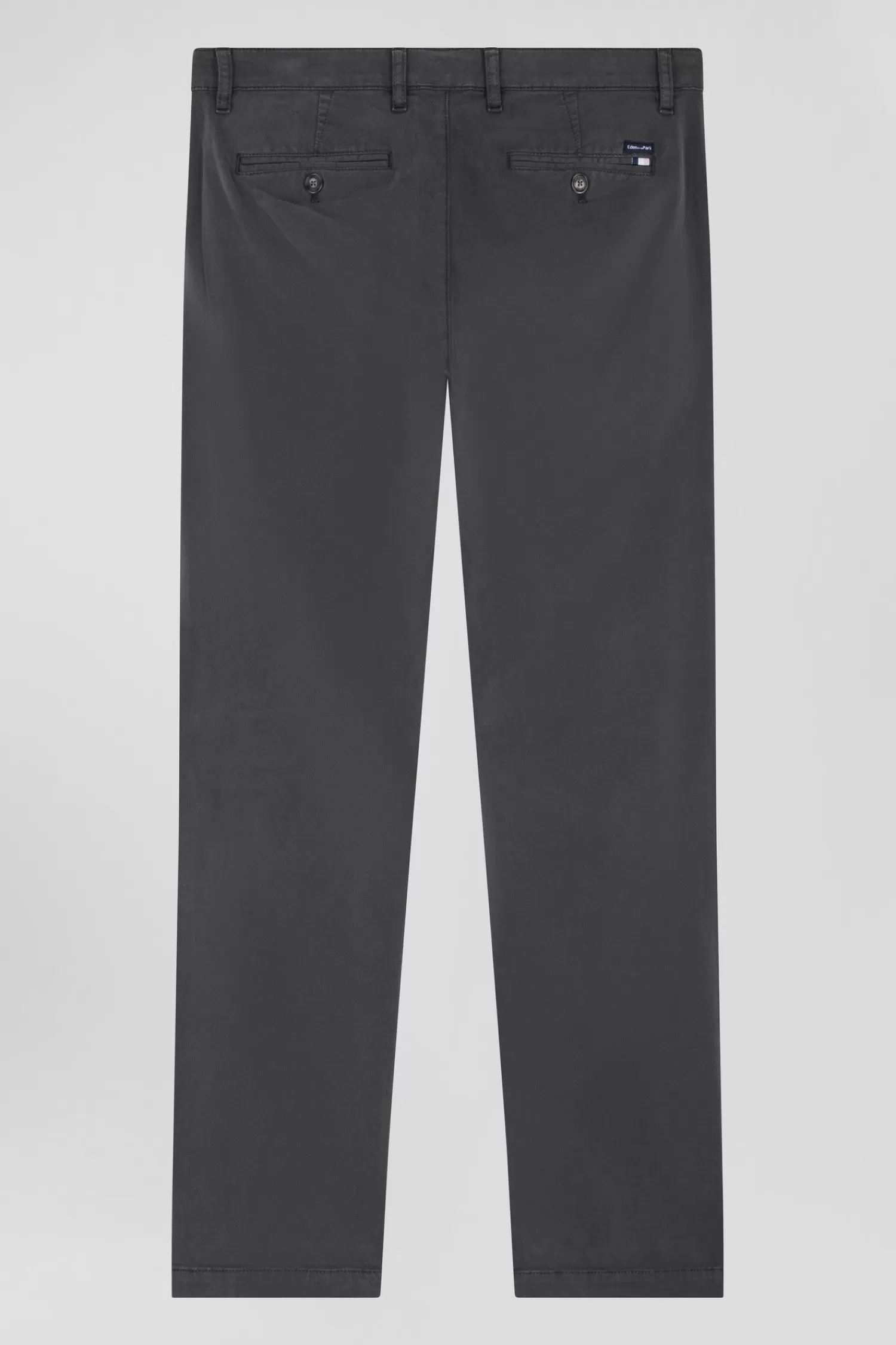 regular_anthracite_grey_chino_trousers_in_stretch_cotton_gabardine_3.webp Eden Park Regular anthracite grey chino trousers in stretch cotton gabardine< Pants