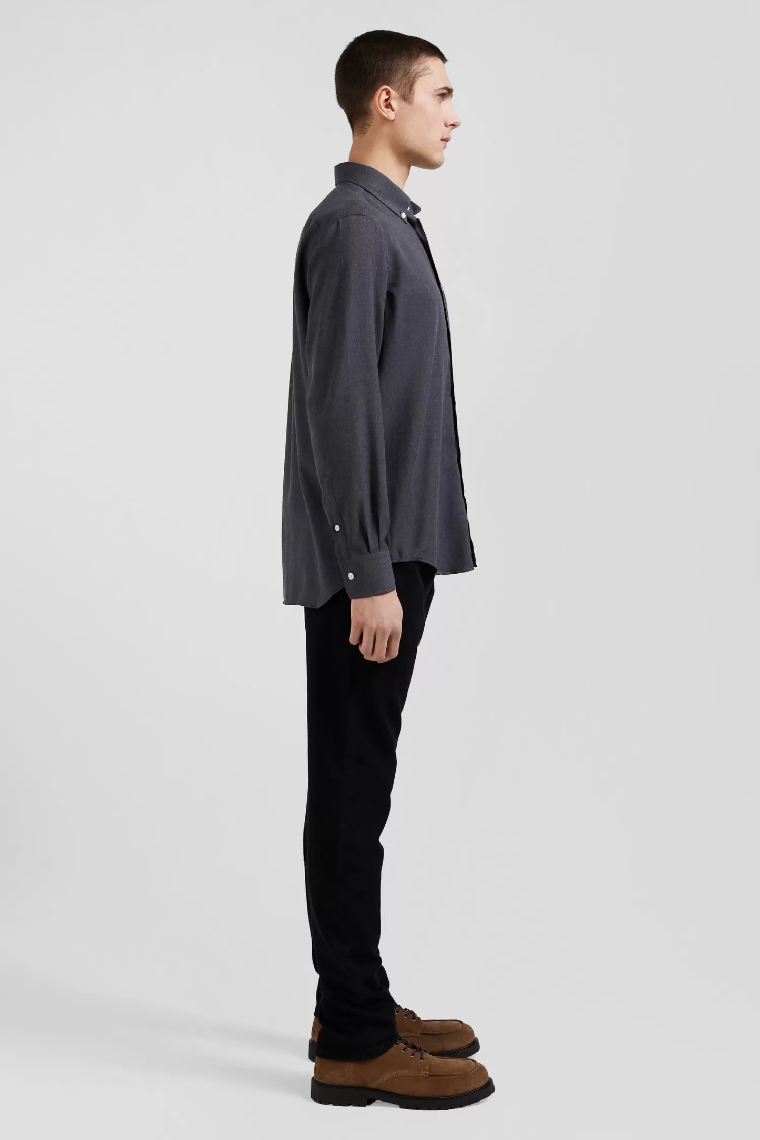 regular_anthracite_grey_cotton_and_cashmere_twill_shirt_4.webp Eden Park Regular anthracite grey cotton and cashmere twill shirt< Shirts