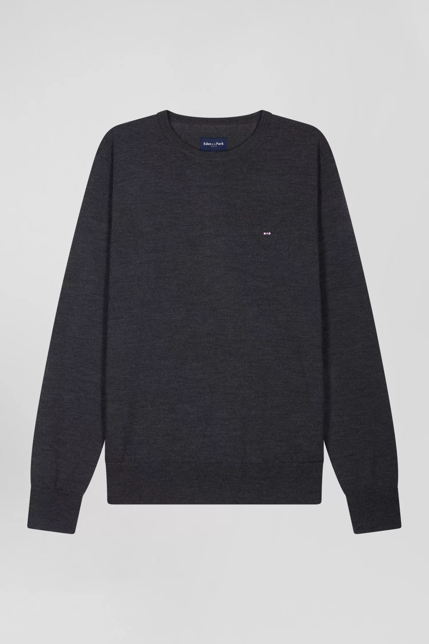 Eden Park Regular anthracite grey merino wool V-neck jumper< Sweaters
