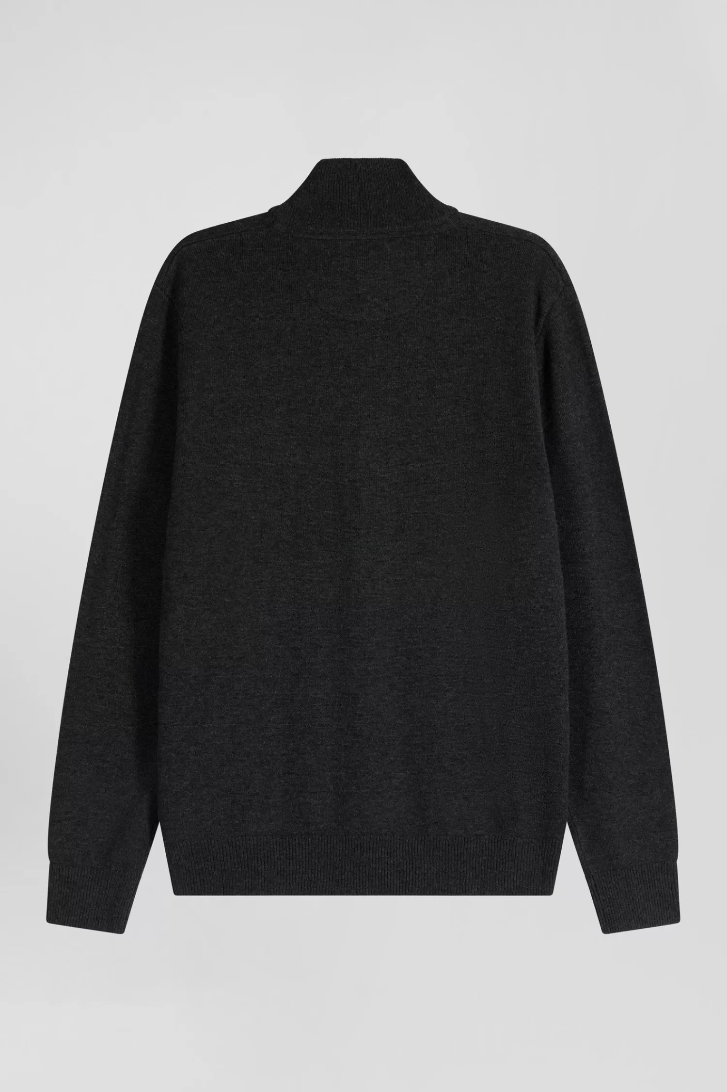 regular_anthracite_grey_plain_wool_and_cotton_zipped_cardigan_3.webp Eden Park Regular anthracite grey plain wool and cotton zipped cardigan< Cardigans