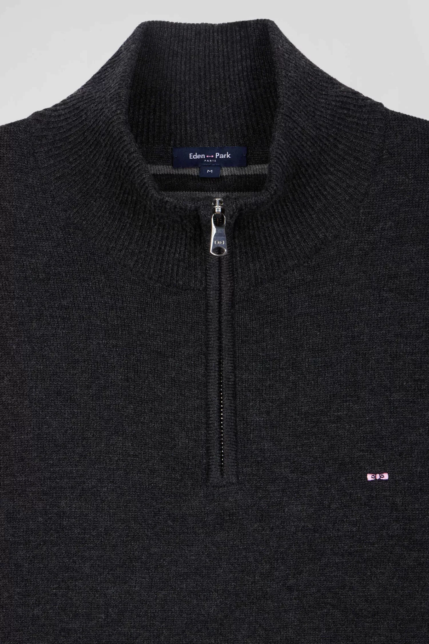 regular_anthracite_grey_semizipped_wool_and_cotton_jumper_6.webp Eden Park Regular anthracite grey semi-zipped wool and cotton jumper< Sweaters