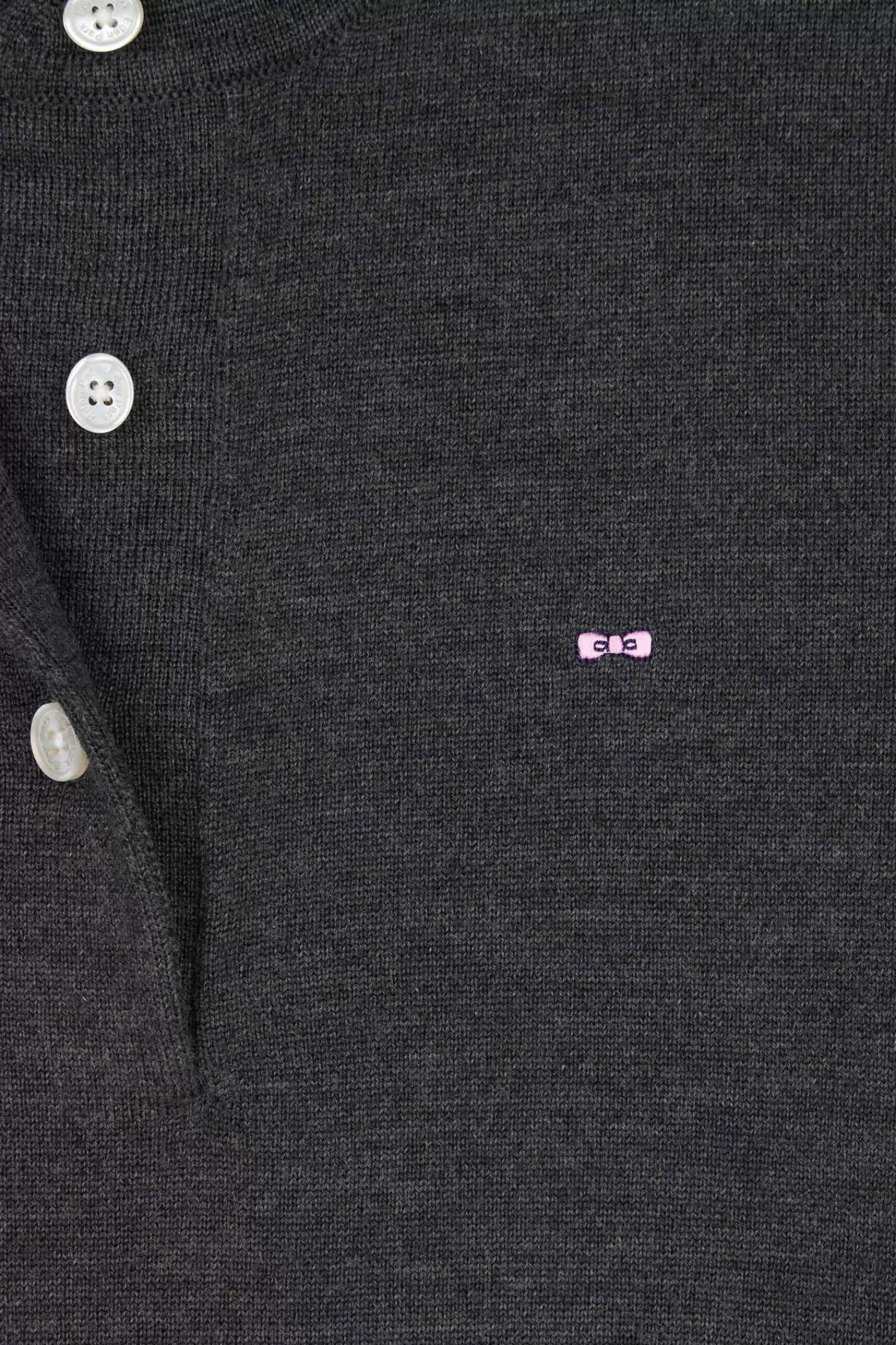 regular_anthracite_grey_womens_wool_jumper_with_rugby_shirt_collar_7.webp Eden Park Regular anthracite grey women's wool jumper with rugby shirt collar<Women Sweaters