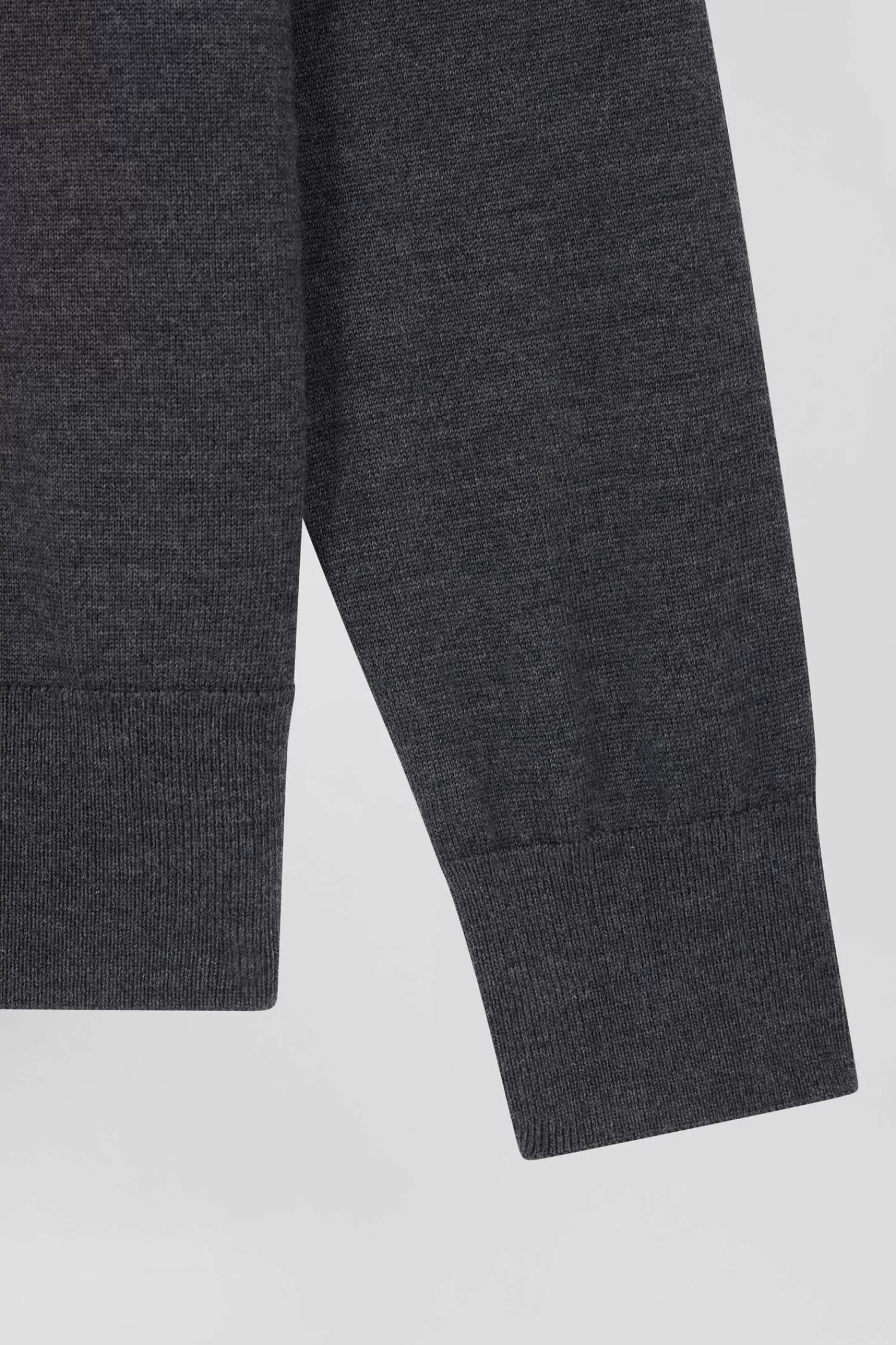 regular_anthracite_grey_womens_wool_jumper_with_rugby_shirt_collar_8.webp Eden Park Regular anthracite grey women's wool jumper with rugby shirt collar<Women Sweaters