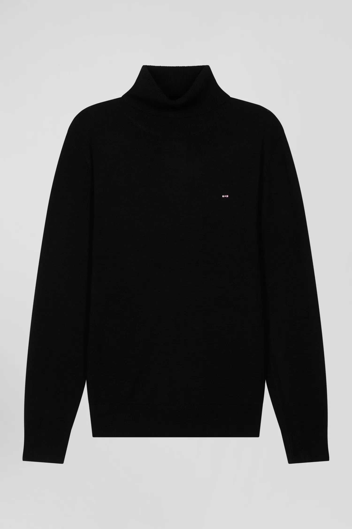 Eden Park Regular anthracite grey wool and cotton turtleneck jumper< Sweaters