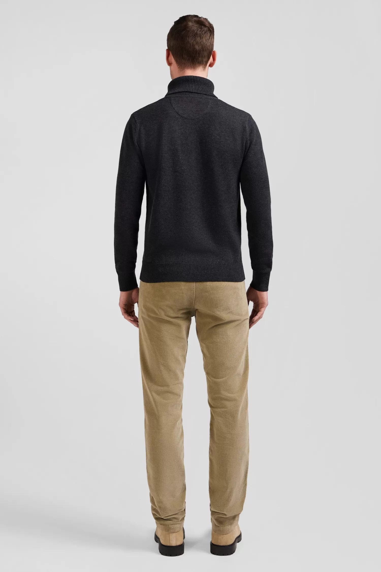 regular_anthracite_grey_wool_and_cotton_turtleneck_jumper_5.webp Eden Park Regular anthracite grey wool and cotton turtleneck jumper< Sweaters