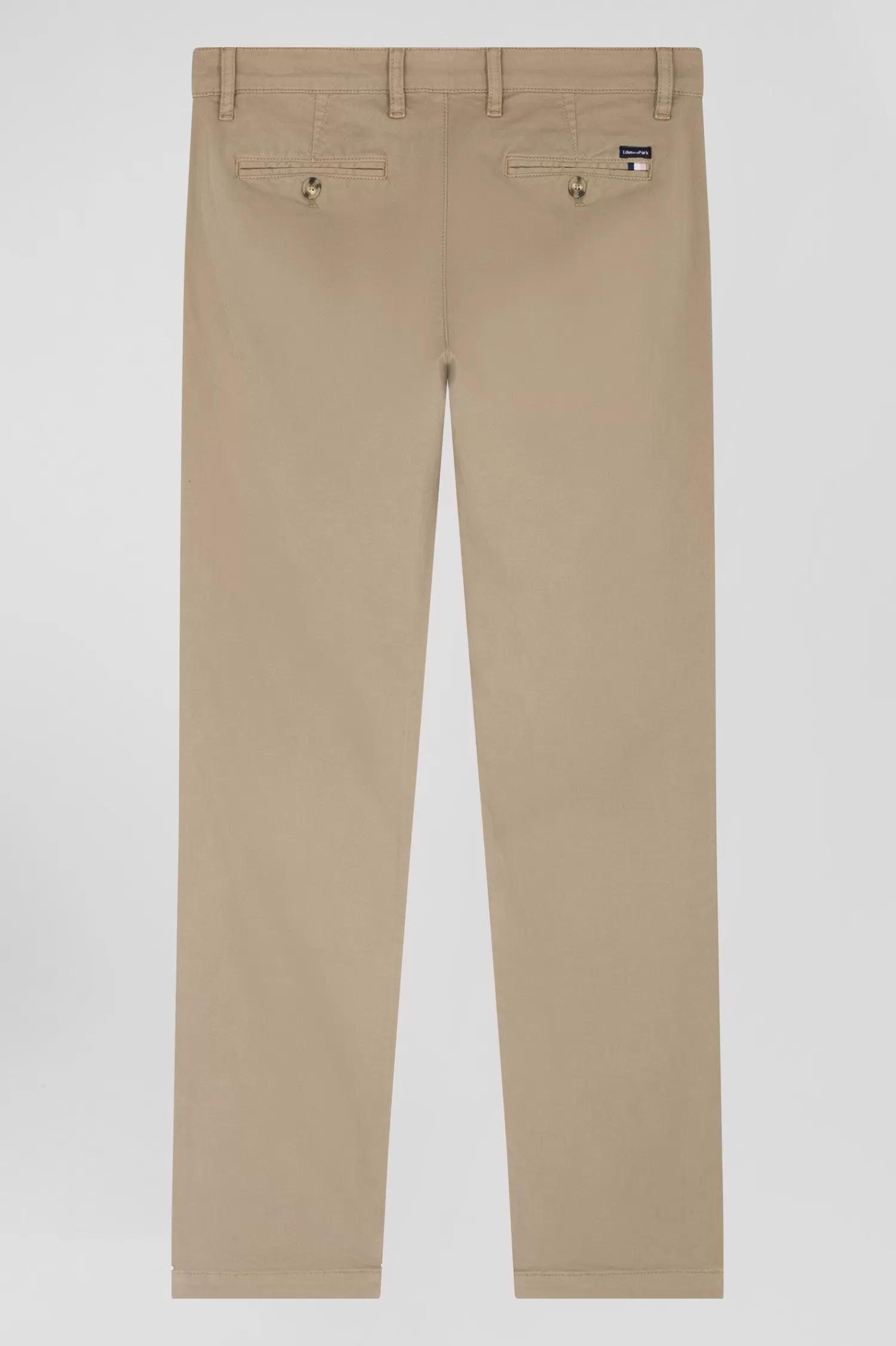 regular_beige_chino_trousers_in_stretch_cotton_gabardine_3.webp Eden Park Regular beige chino trousers in stretch cotton gabardine< Pants