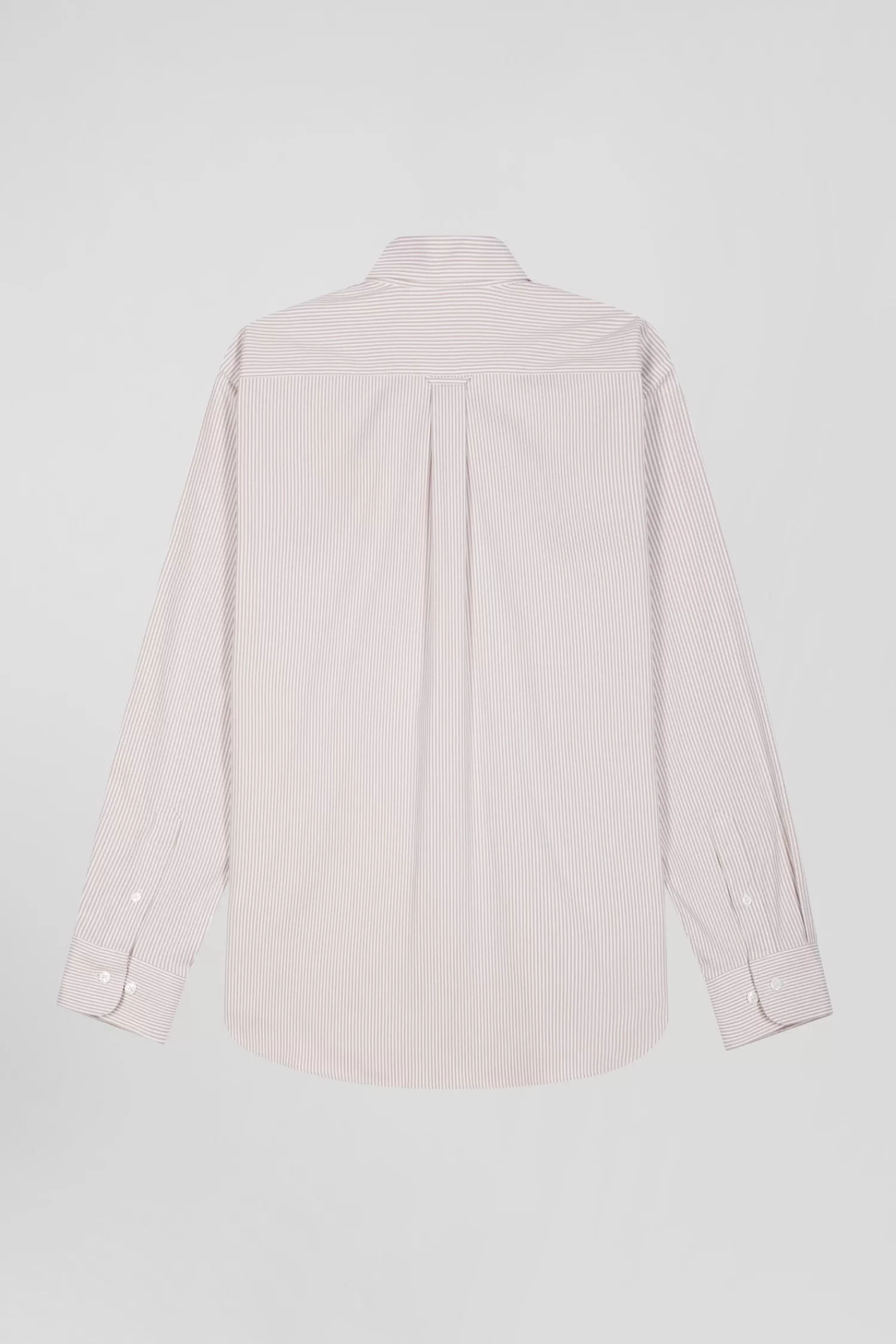 regular_beige_cotton_poplin_shirt_with_baton_stripes_3.webp Eden Park Regular beige cotton poplin shirt with baton stripes< Shirts