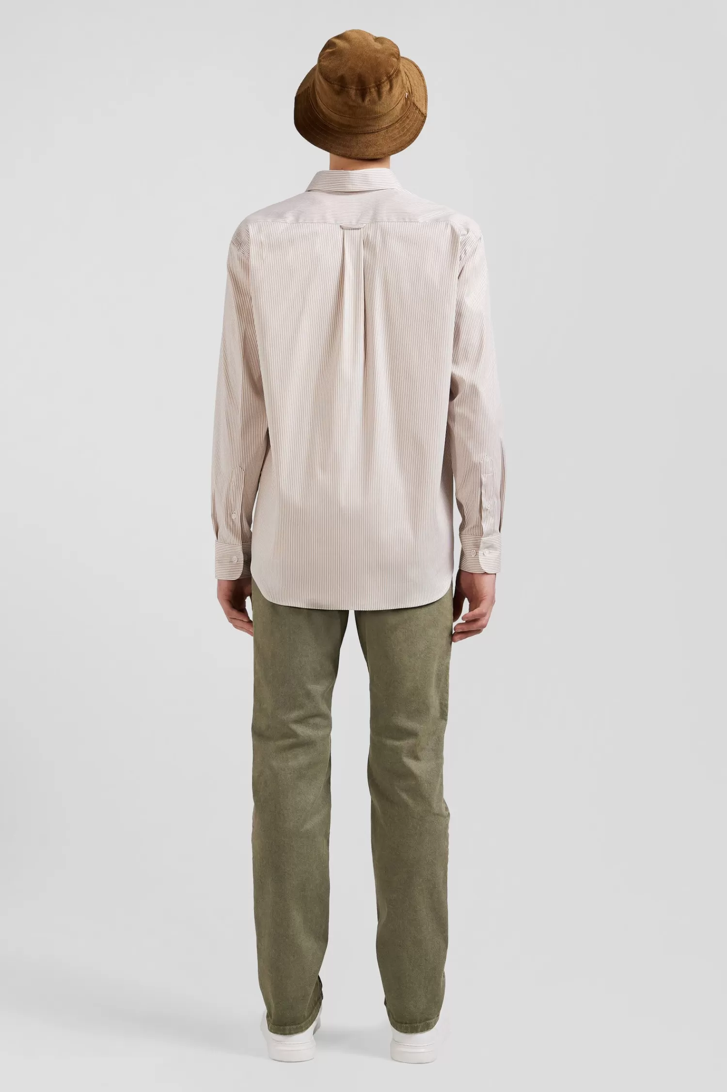 regular_beige_cotton_poplin_shirt_with_baton_stripes_5.webp Eden Park Regular beige cotton poplin shirt with baton stripes< Shirts