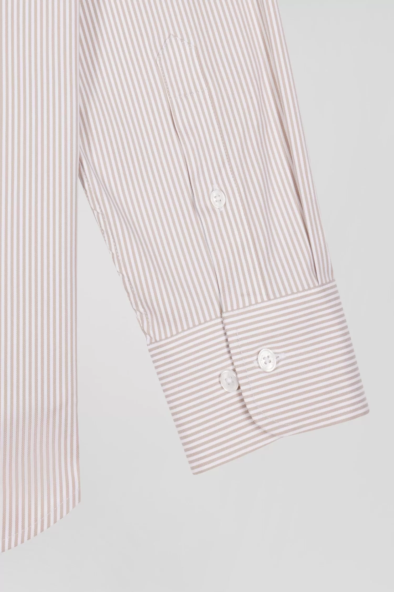 regular_beige_cotton_poplin_shirt_with_baton_stripes_8.webp Eden Park Regular beige cotton poplin shirt with baton stripes< Shirts