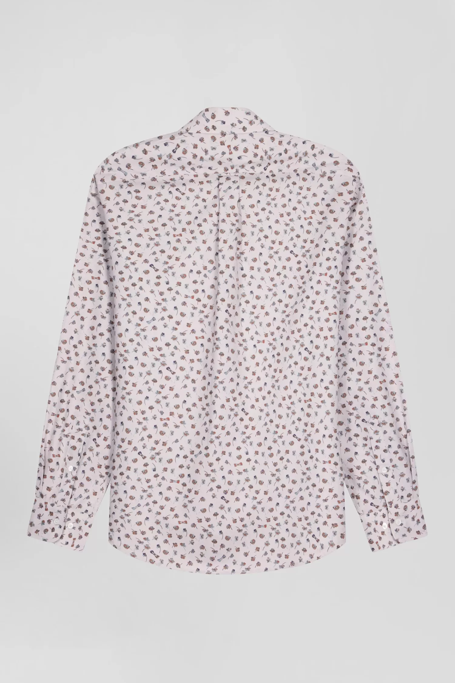 regular_beige_cotton_poplin_shirt_with_microprint_3.webp Eden Park Regular beige cotton poplin shirt with microprint< Shirts