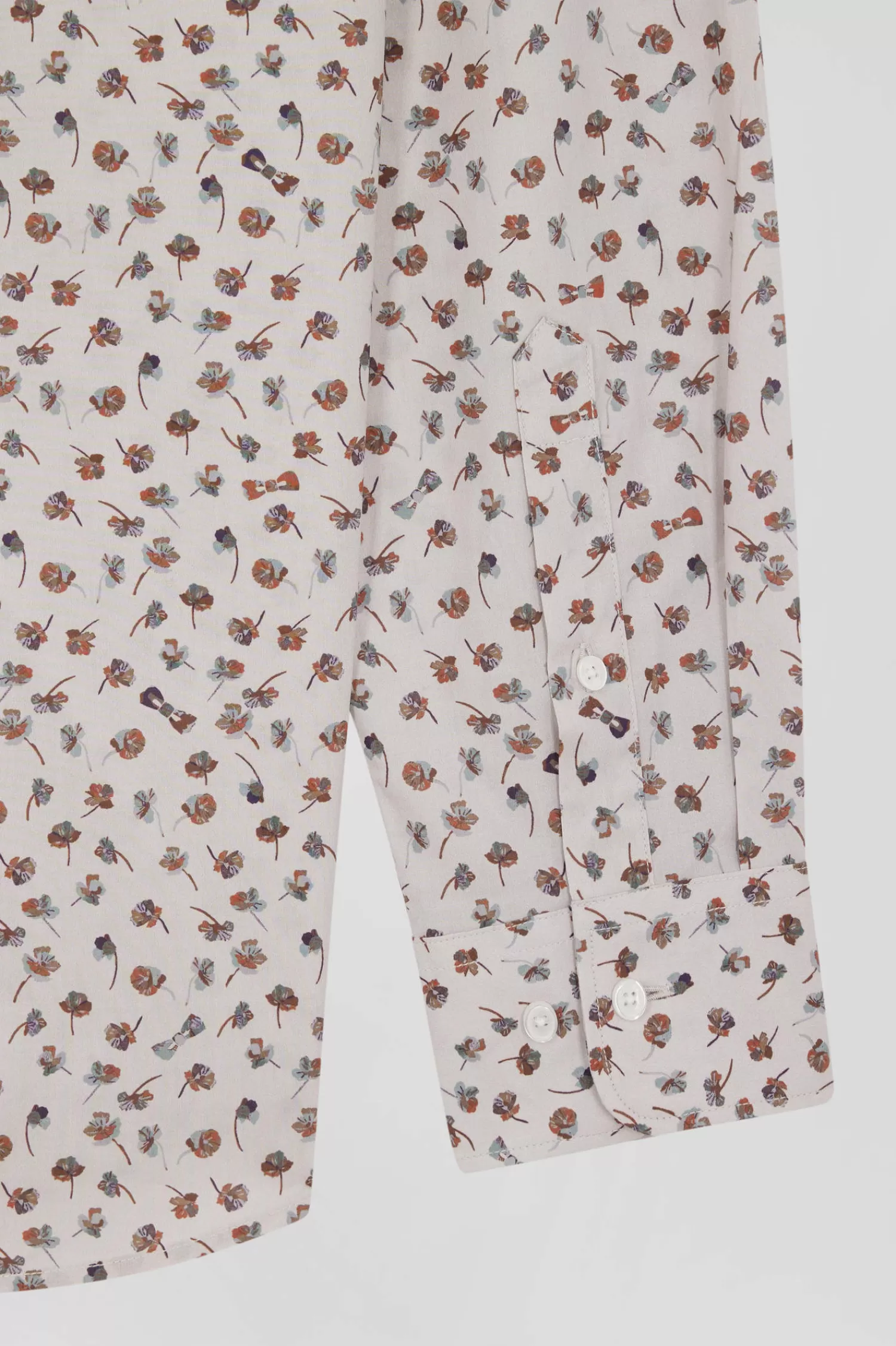 regular_beige_cotton_poplin_shirt_with_microprint_6.webp Eden Park Regular beige cotton poplin shirt with microprint< Shirts