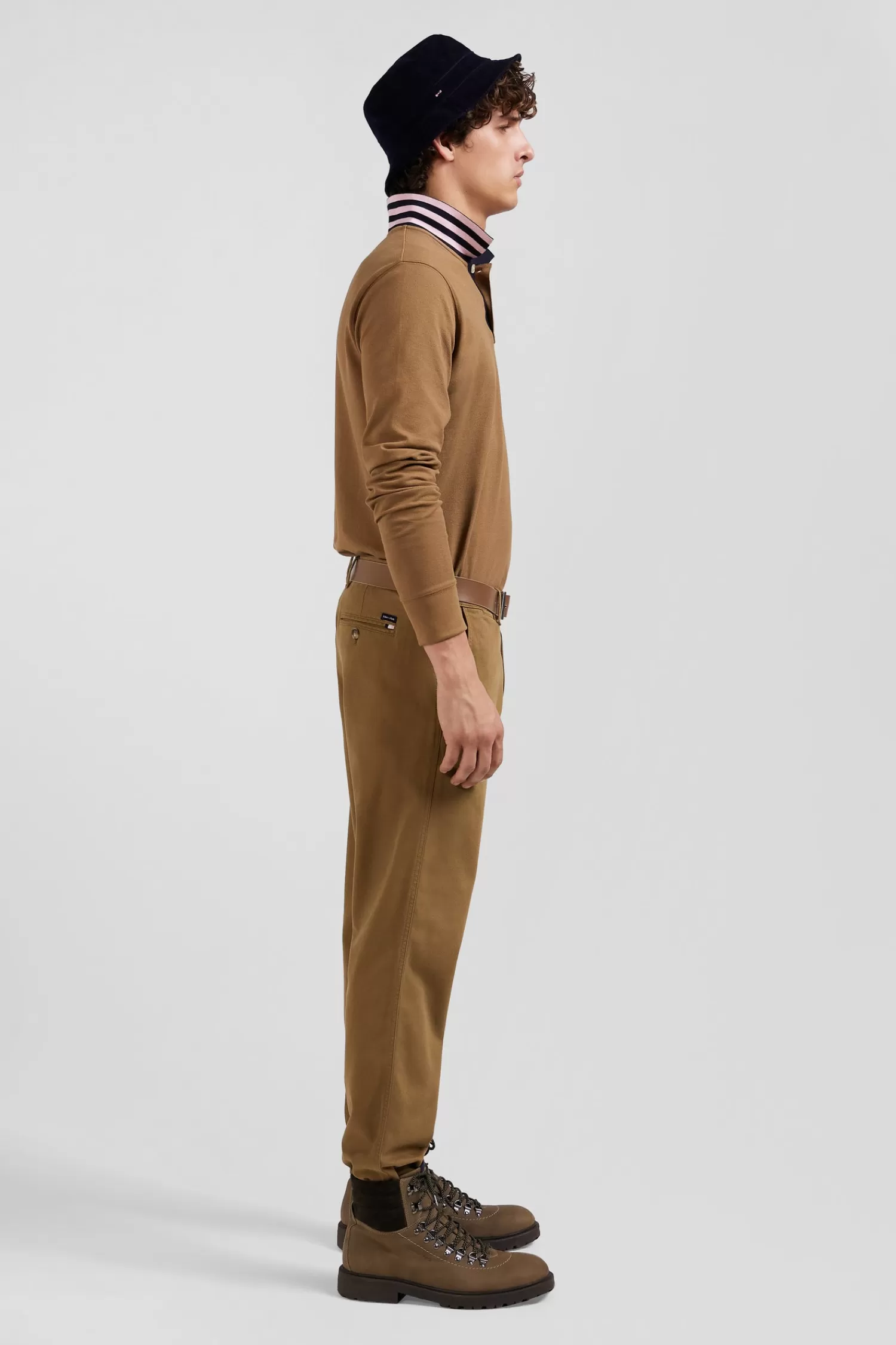 regular_beige_stretch_cotton_piqu_and_modal_chino_trousers_4.webp Eden Park Regular beige stretch cotton piqué and modal chino trousers< Pants