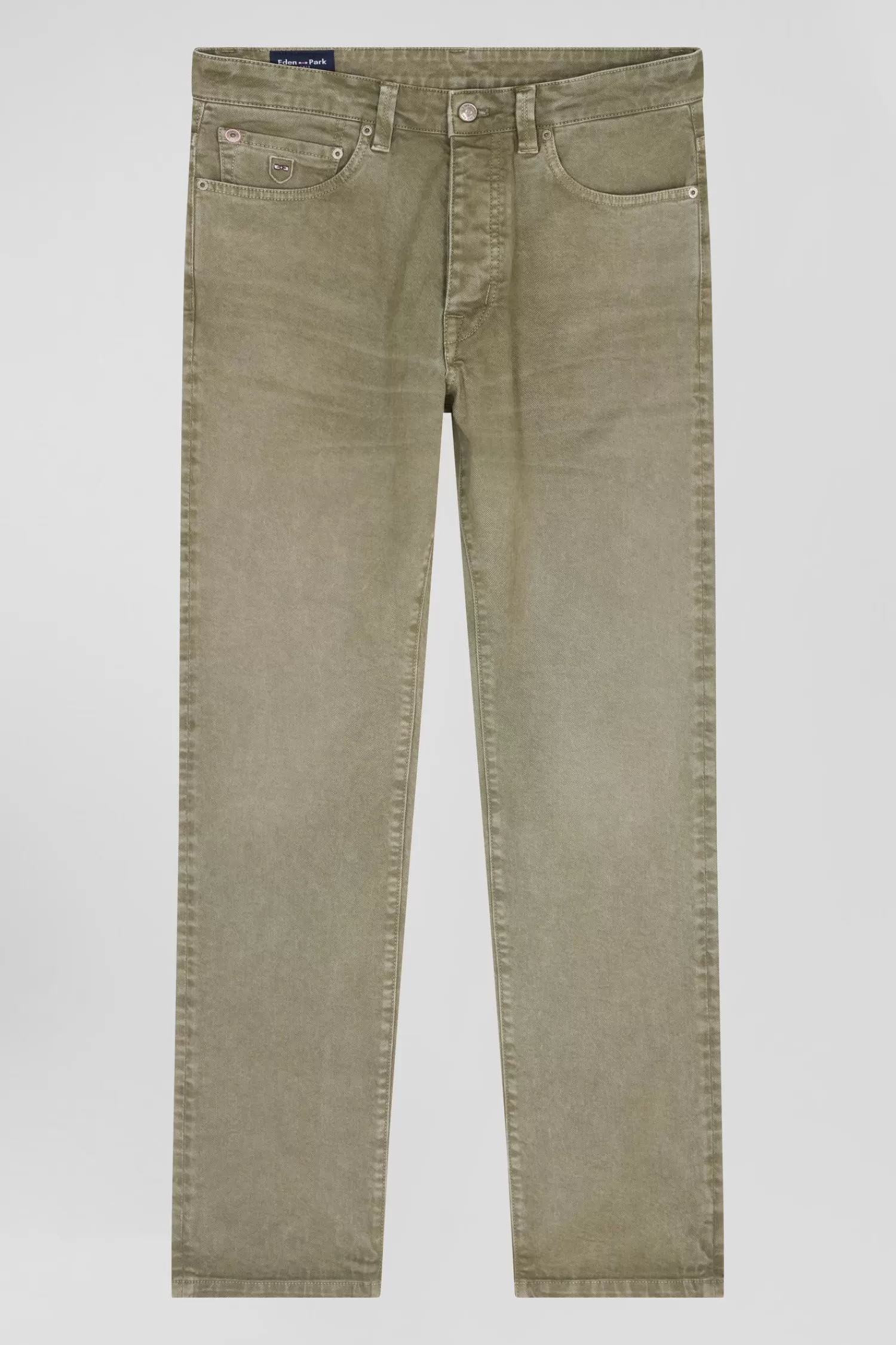 Eden Park Regular beige stretch cotton 5-pocket trousers< Pants