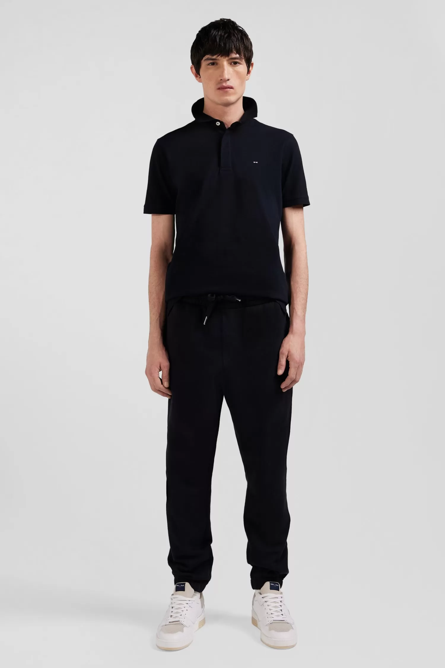 Eden Park Regular black brushed fleece jogging bottoms< Pants