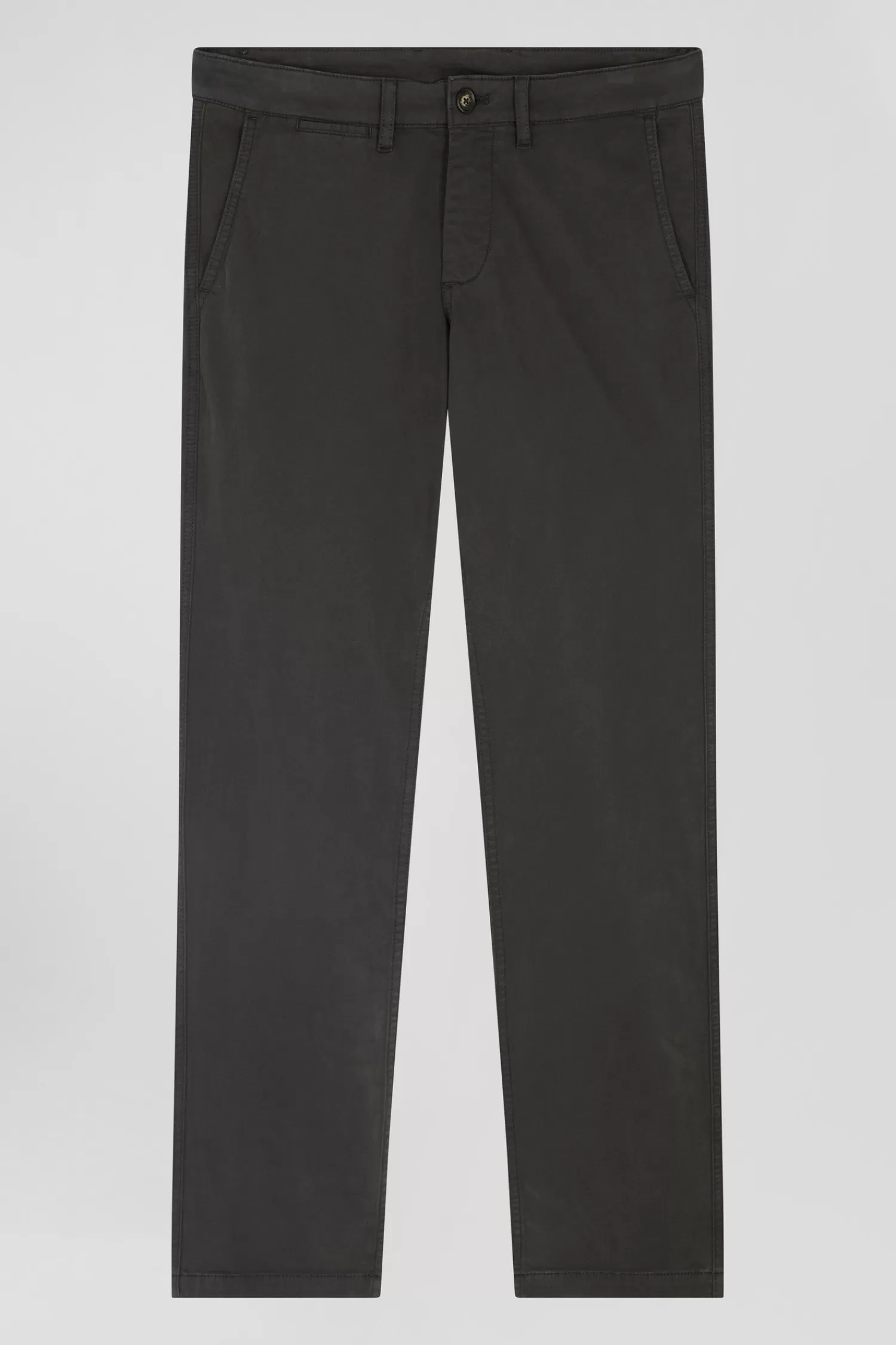 Eden Park Regular black chino trousers in stretch cotton gabardine< Pants