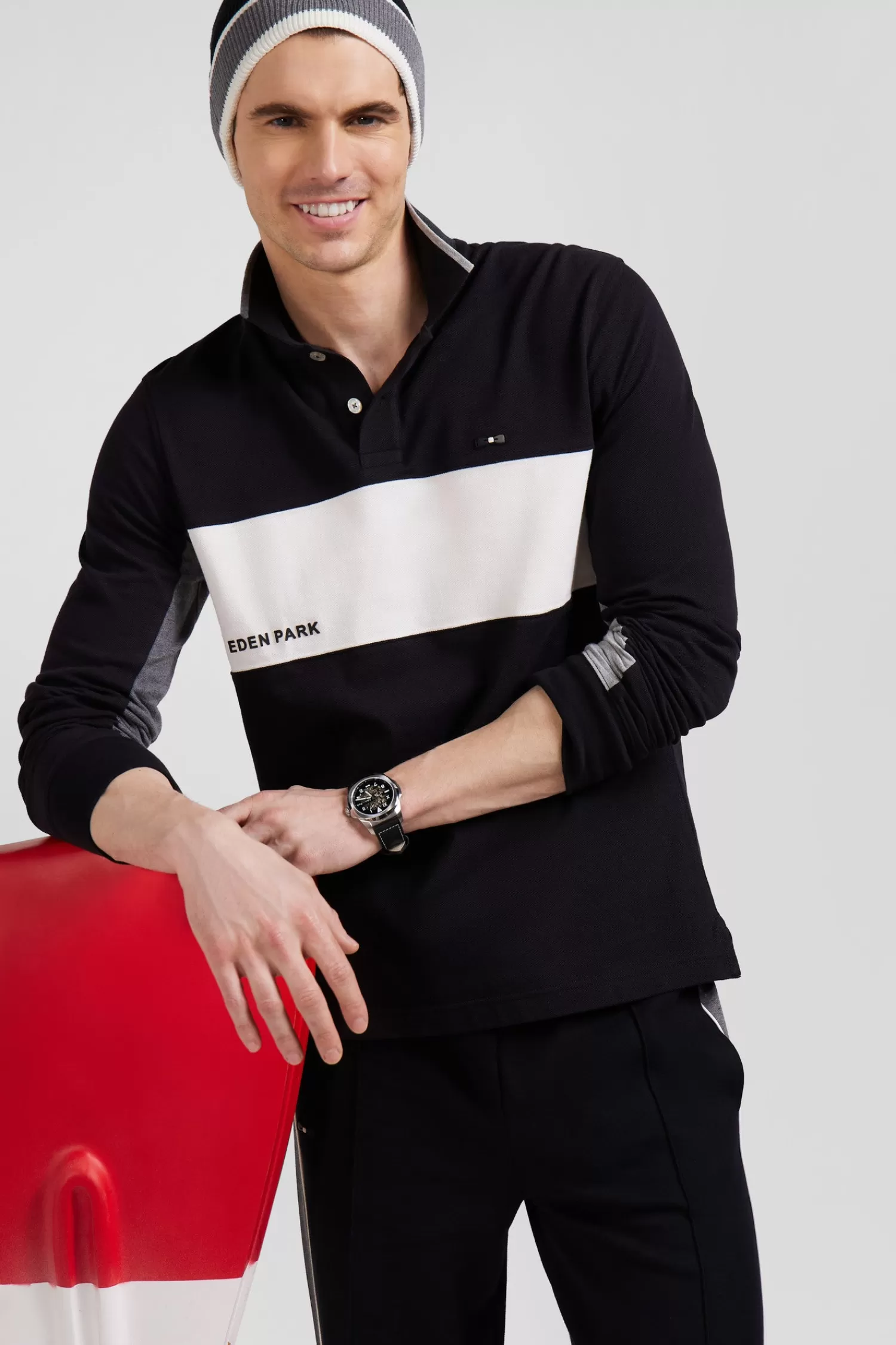 regular_black_colorblock_longsleeved_cotton_piqu_polo_shirt_2.webp Eden Park Regular black colorblock long-sleeved cotton piqué polo shirt< Polos