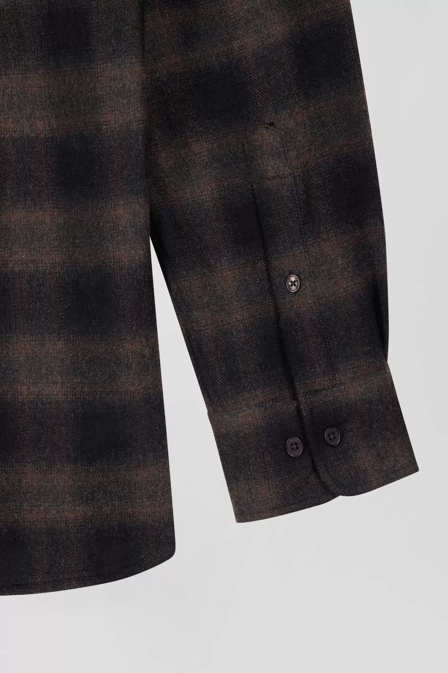 regular_black_coton_flannel_checked_shirt_9.webp Eden Park Regular black coton flannel checked shirt< Shirts