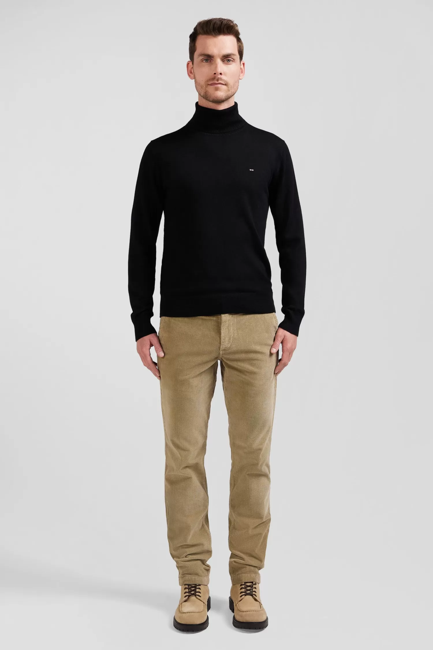Eden Park Regular black merino wool turtleneck jumper< Sweaters