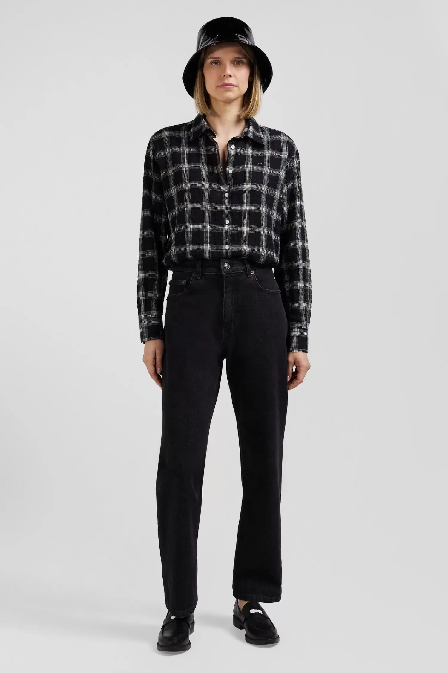 Eden Park Regular black stretch cotton 5-pocket jeans<Women Pants