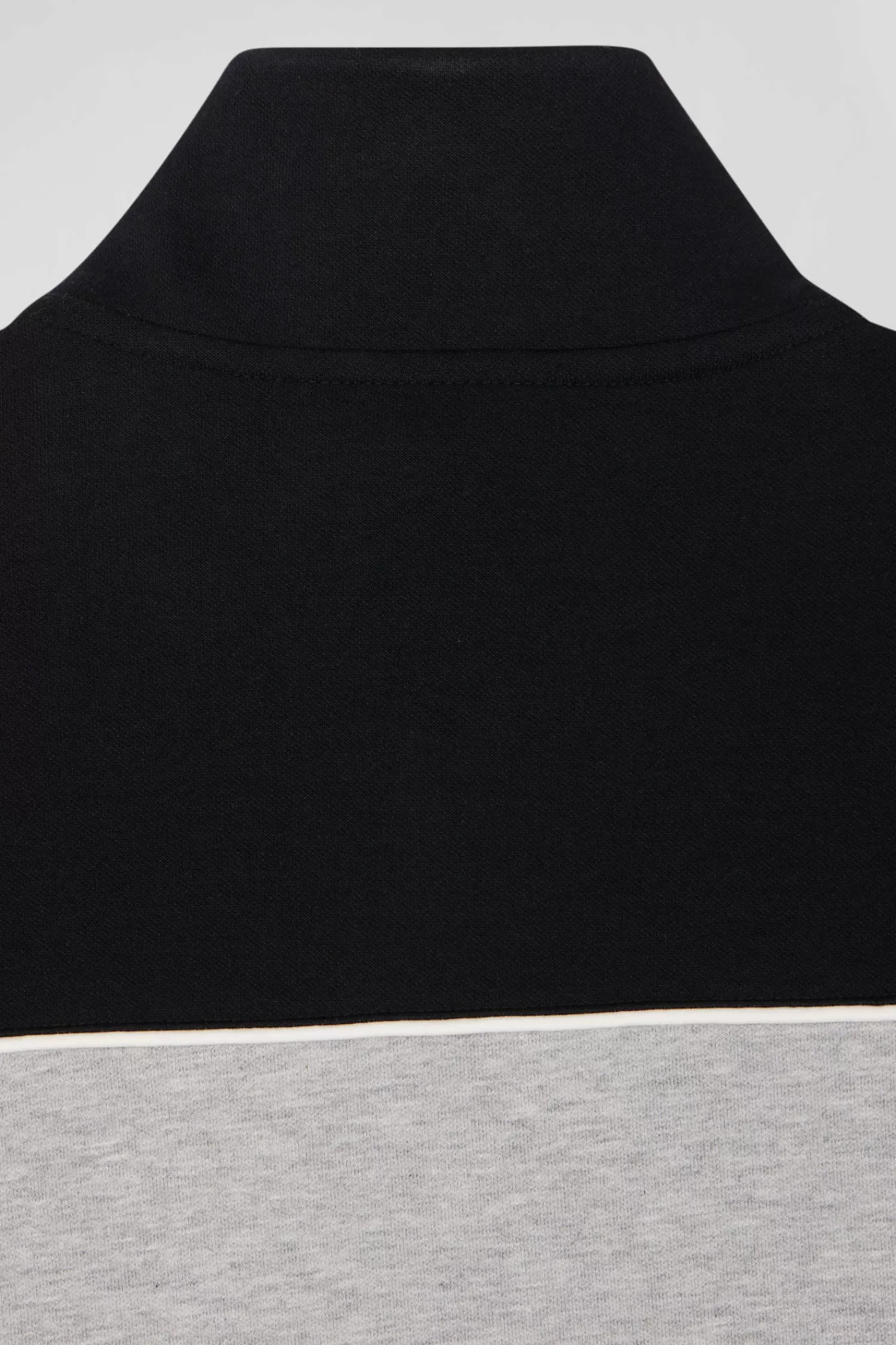 Eden Park Regular black tricolor zipped cotton blend sweatshirt< Sweatshirts