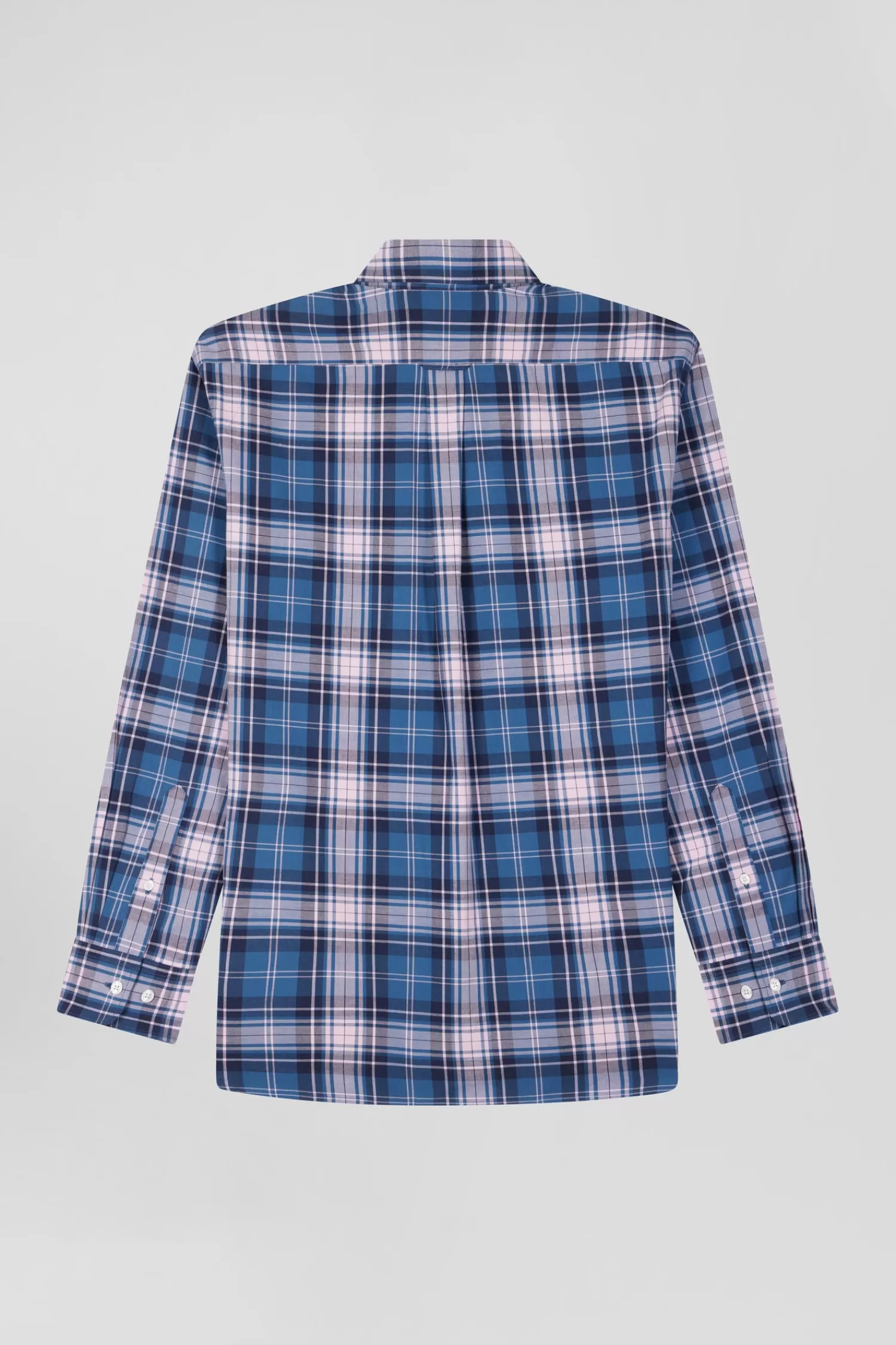 regular_blue_and_pink_checked_cotton_shirt_3.webp Eden Park Regular blue and pink checked cotton shirt< Shirts