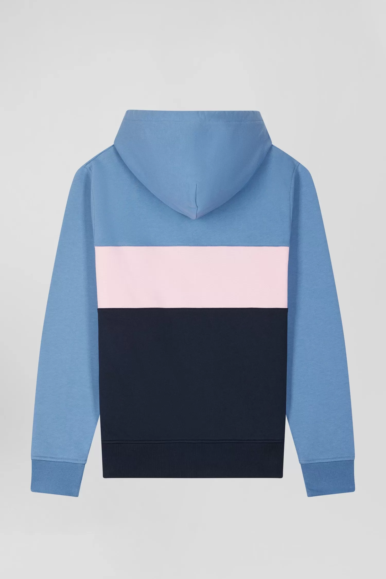 Eden Park Regular blue colorblock zipped cotton hoodie< Sweatshirts