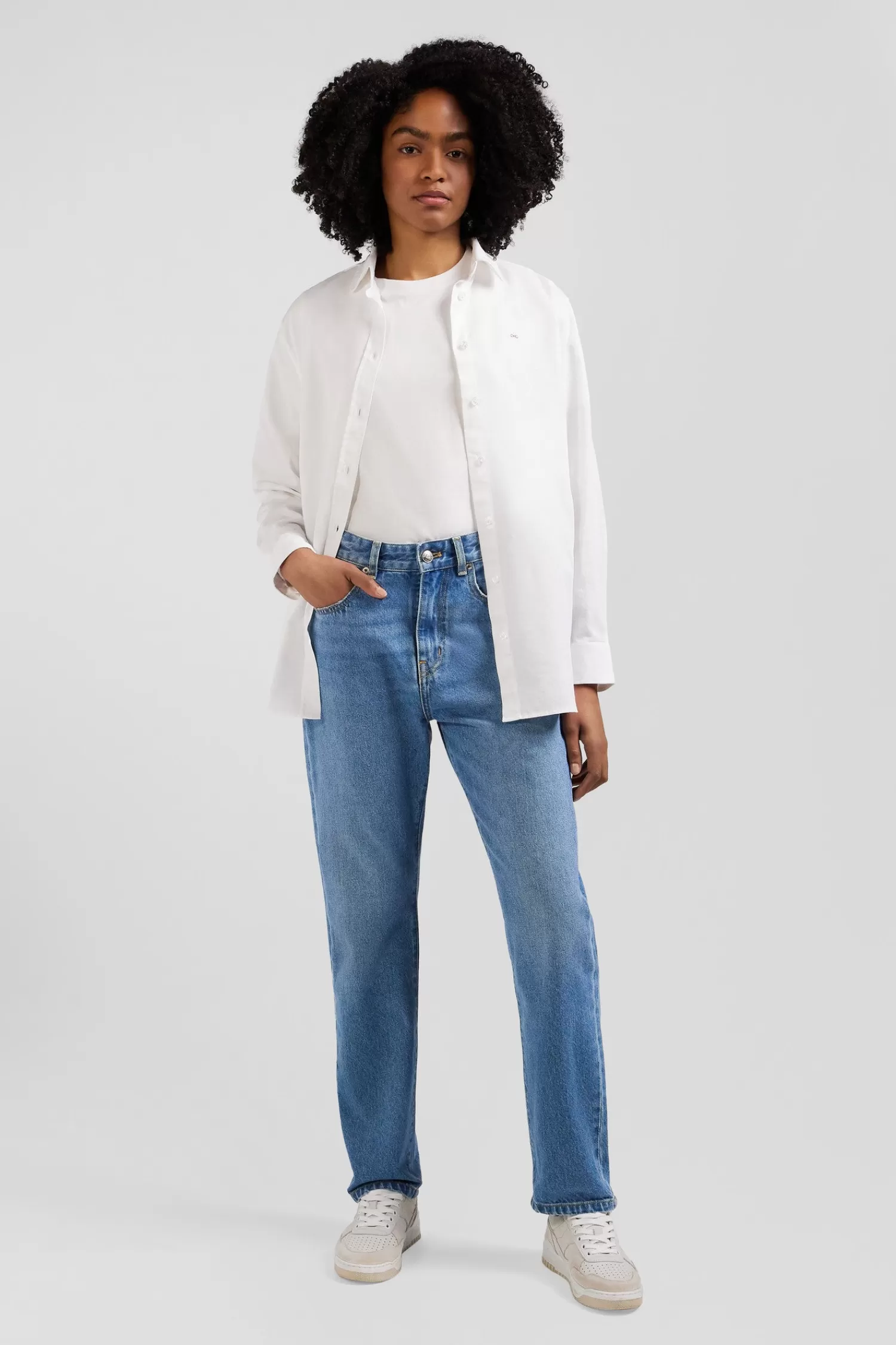 Eden Park Regular blue cotton 5-pocket jeans<Women Pants