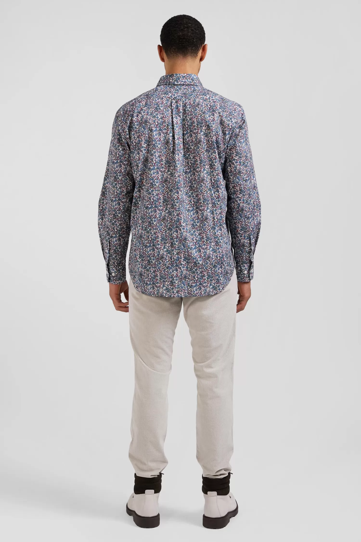 regular_blue_floral_print_cotton_poplin_shirt_5.webp Eden Park Regular blue floral print cotton poplin shirt< Shirts