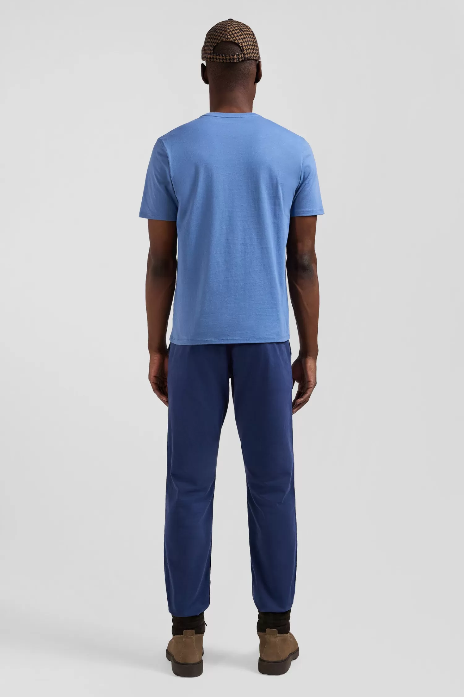 regular_blue_pima_cotton_shortsleeved_tshirt_5.webp Eden Park Regular blue Pima cotton short-sleeved T-shirt< T-shirts