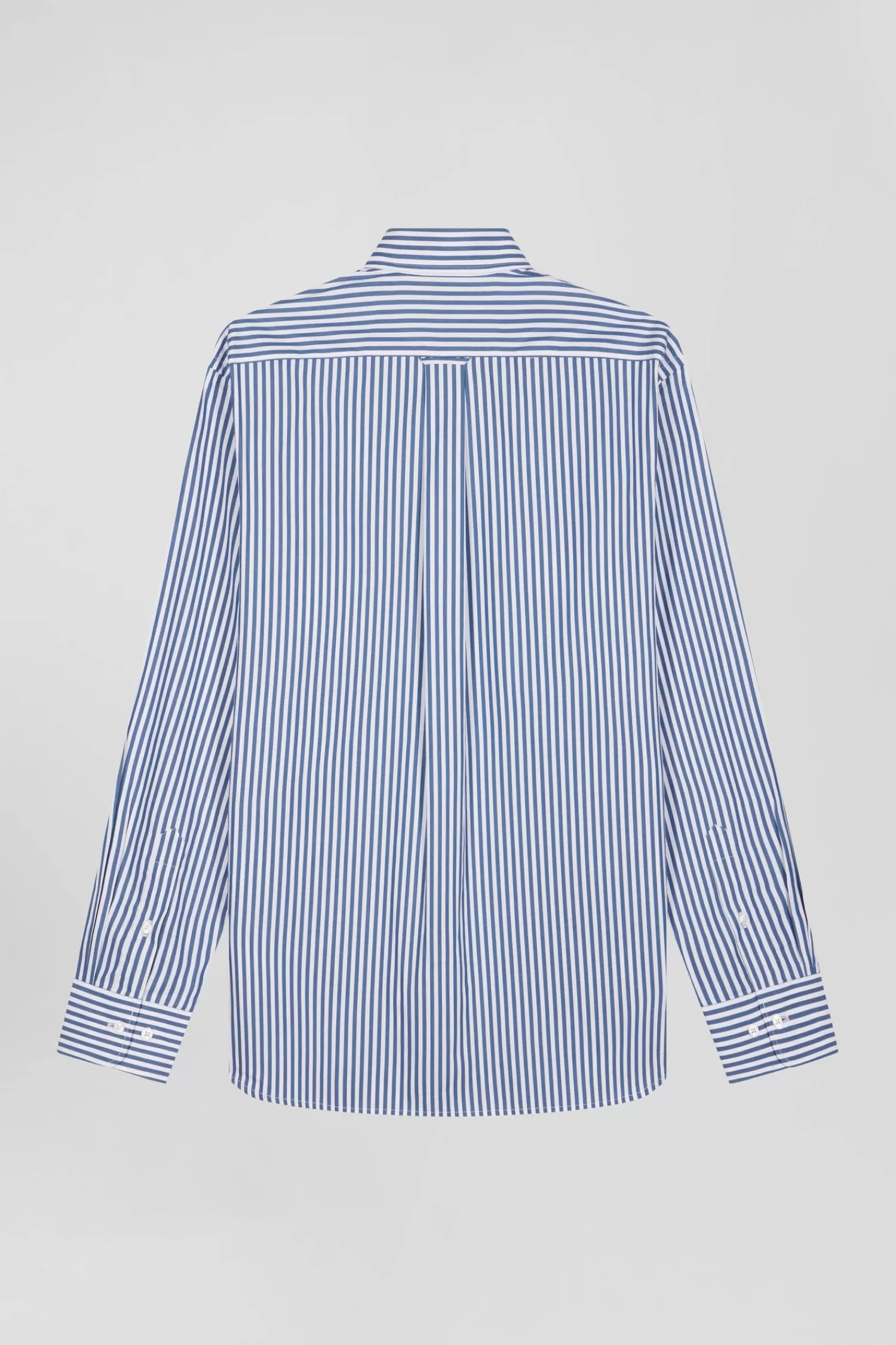 regular_blue_striped_cotton_poplin_shirt_3.webp Eden Park Regular blue striped cotton poplin shirt< Shirts