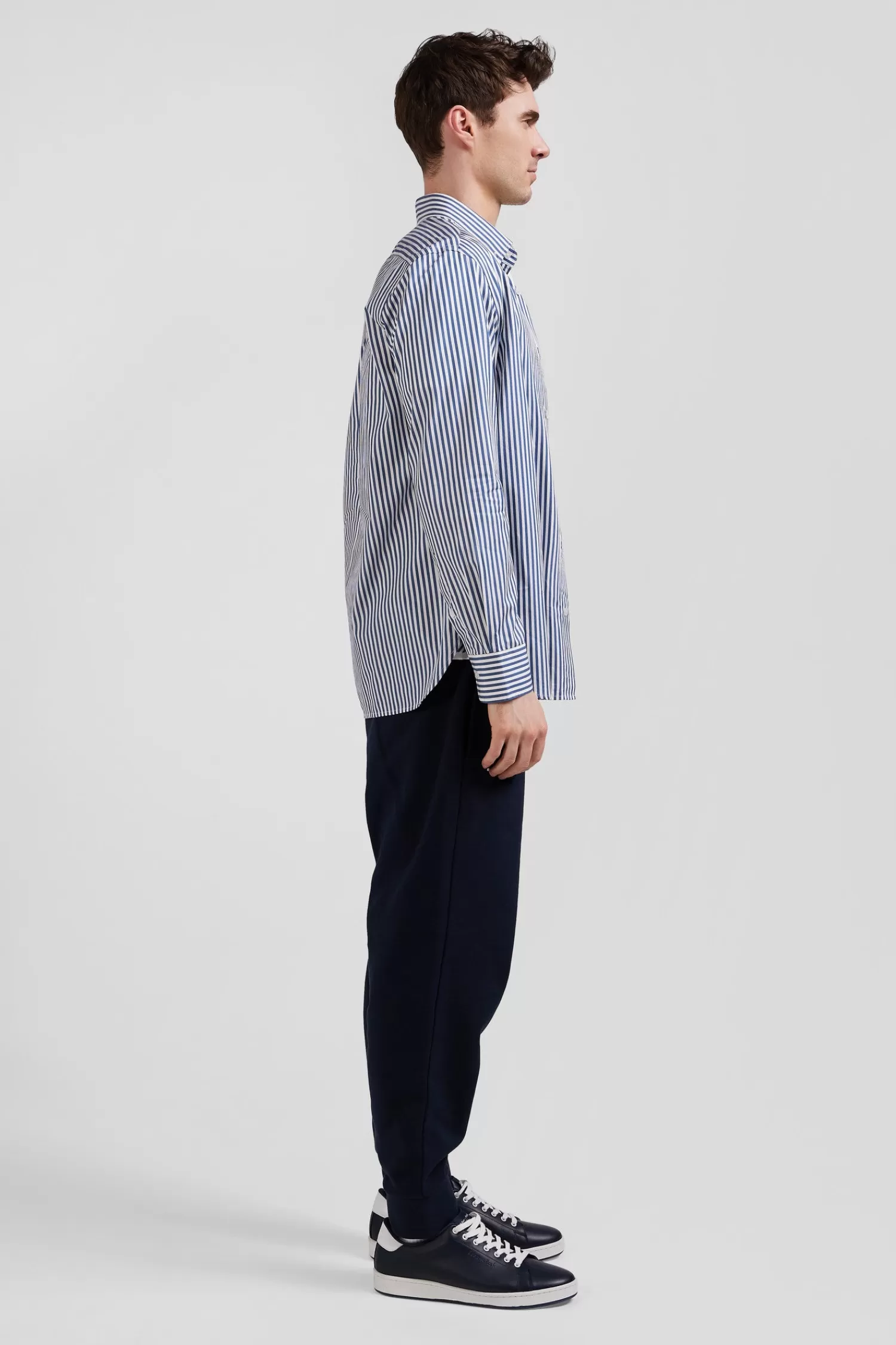 regular_blue_striped_cotton_poplin_shirt_4.webp Eden Park Regular blue striped cotton poplin shirt< Shirts
