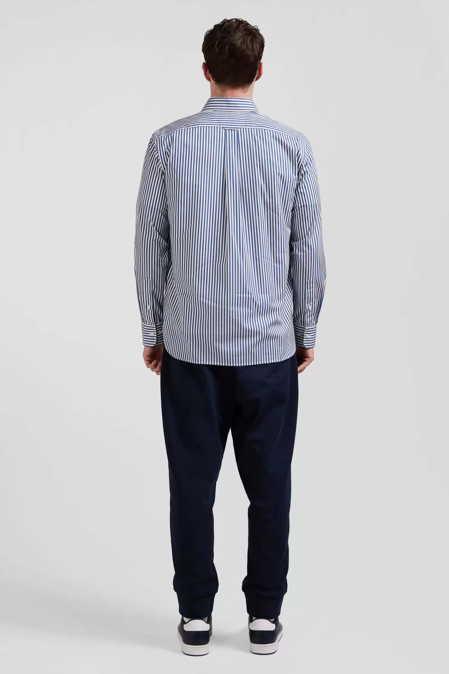 regular_blue_striped_cotton_poplin_shirt_5.webp Eden Park Regular blue striped cotton poplin shirt< Shirts