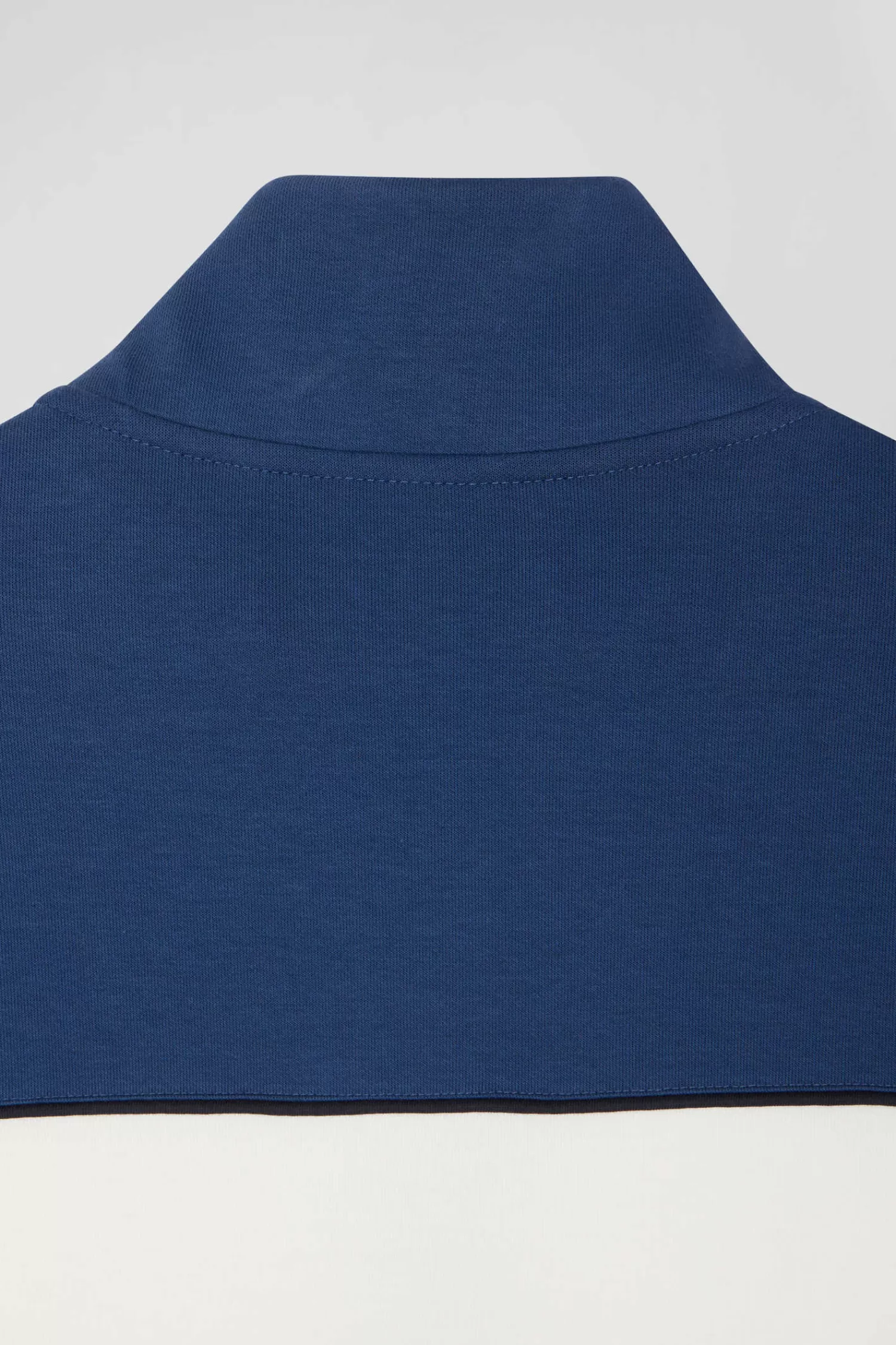 Eden Park Regular blue tricolor zipped cotton blend sweatshirt< Sweatshirts